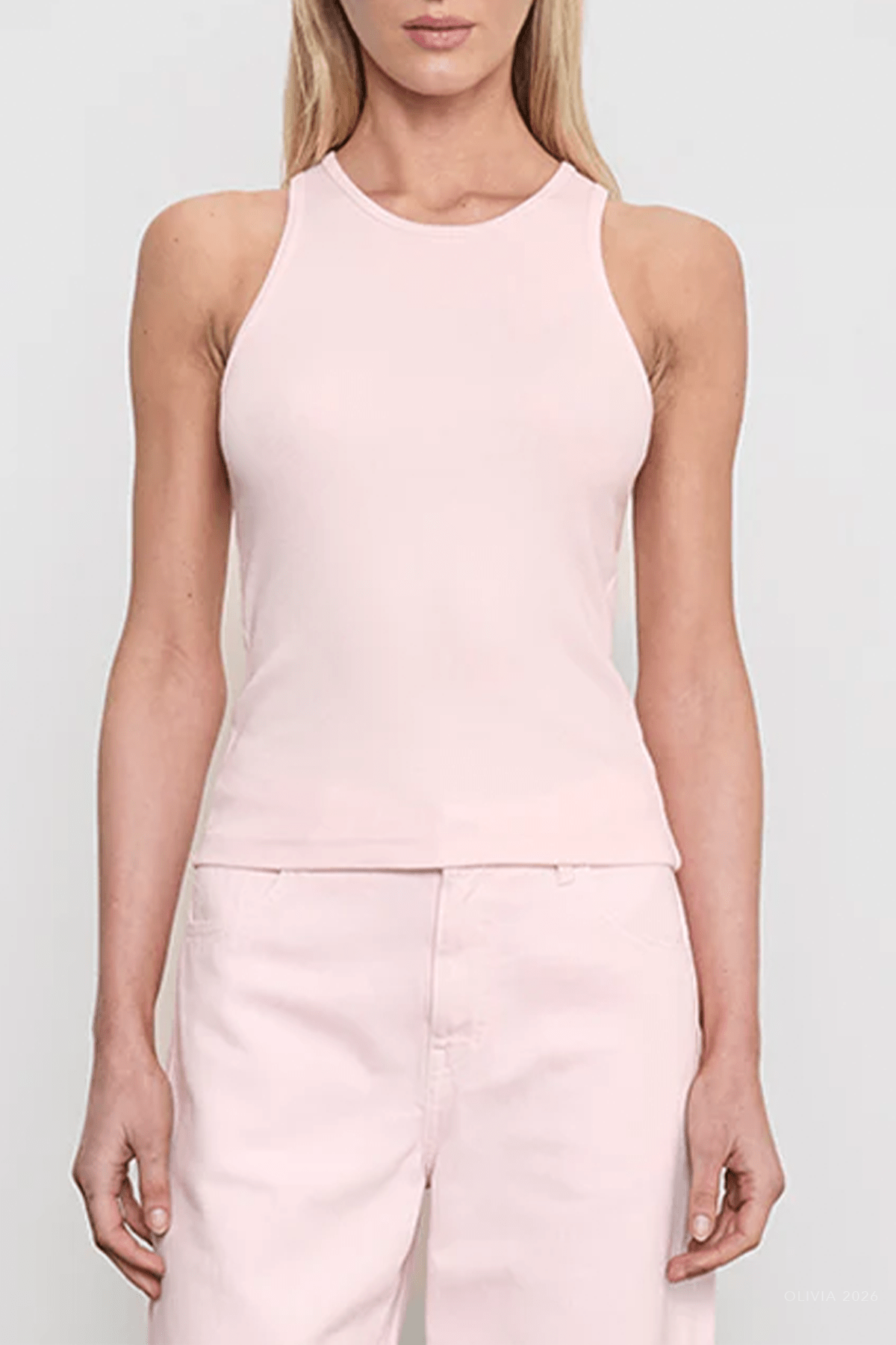 Cotton Rib Boy Tank in Cherry Blossom - shop - olivia.com