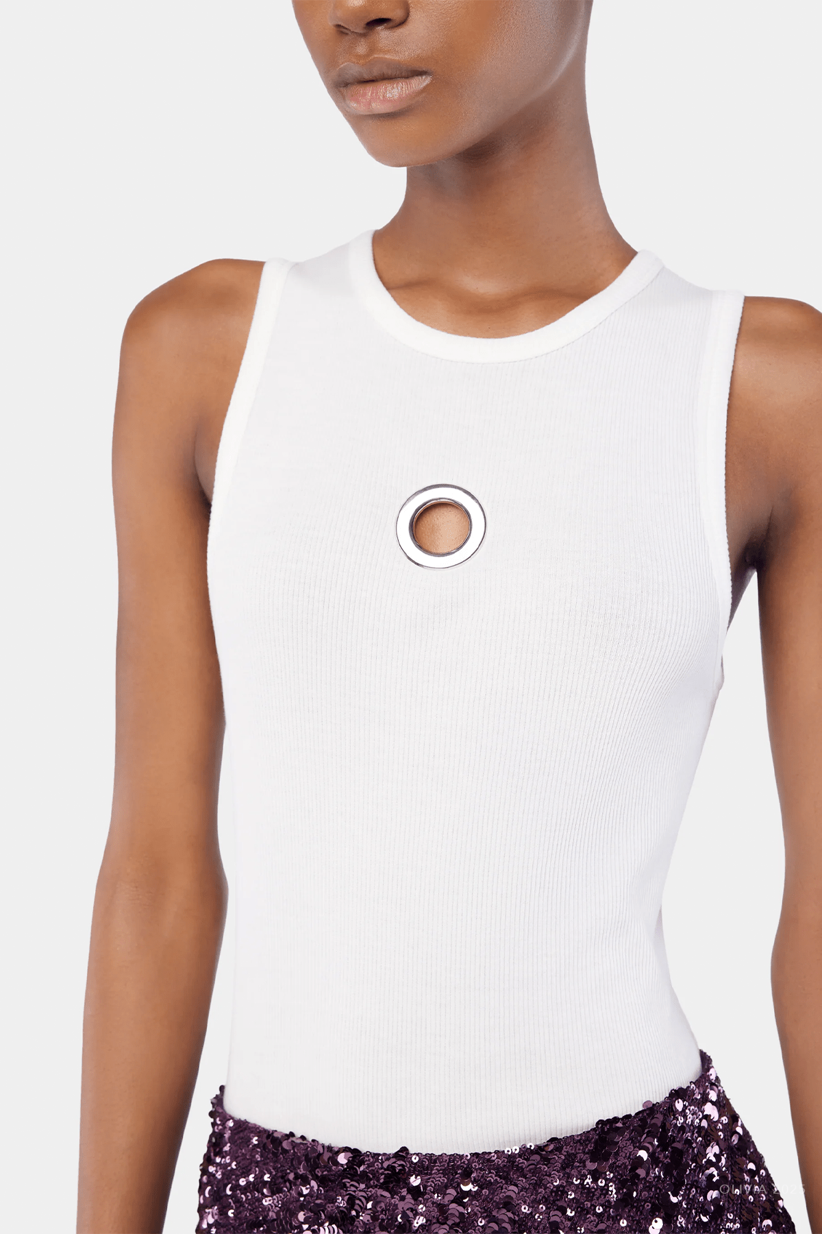 Cotton Tank Top in White - shop - olivia.com