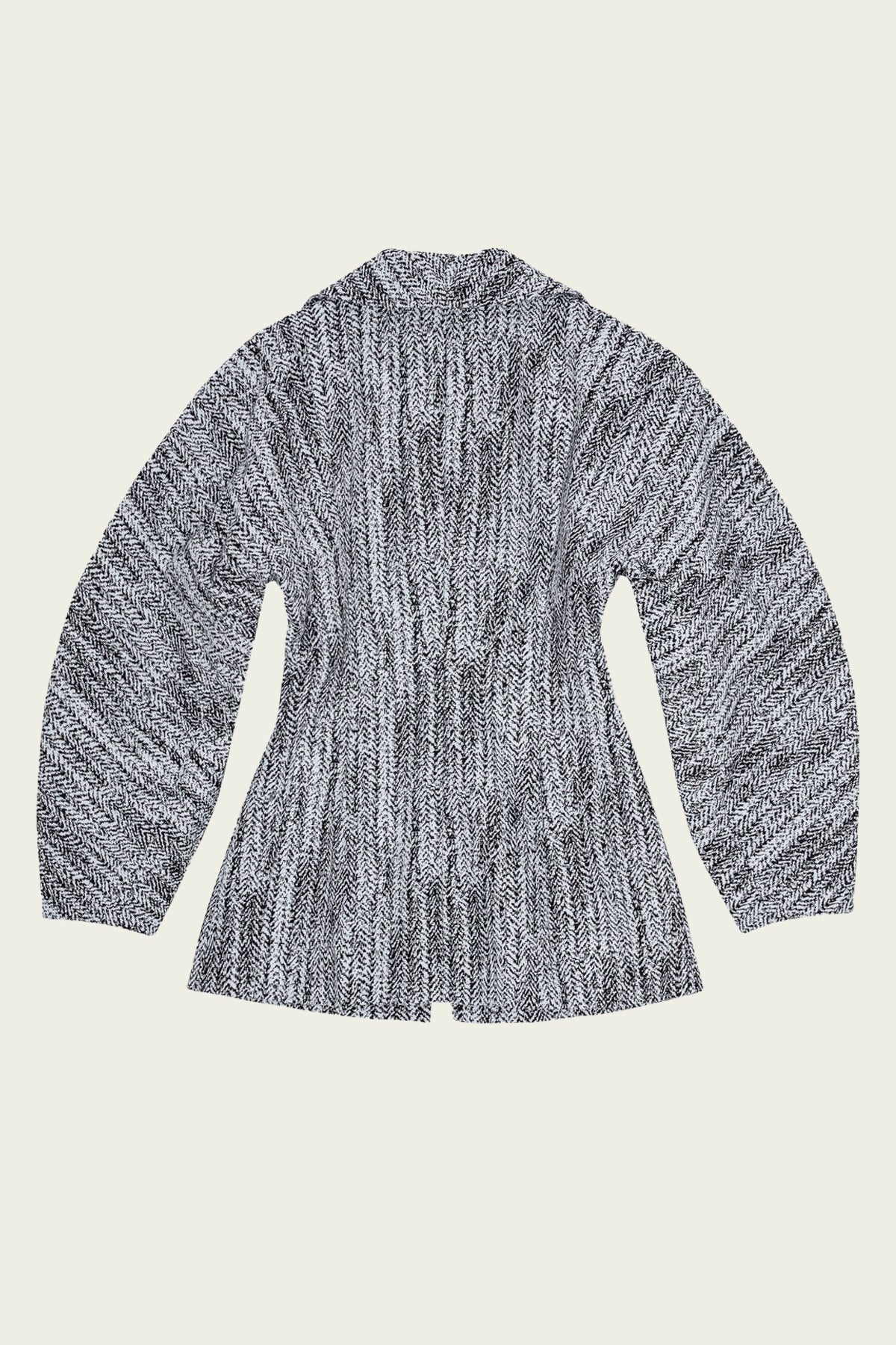 Cotton Tweed Curve Sleeve Jacket in Celestial Blue - shop - olivia.com