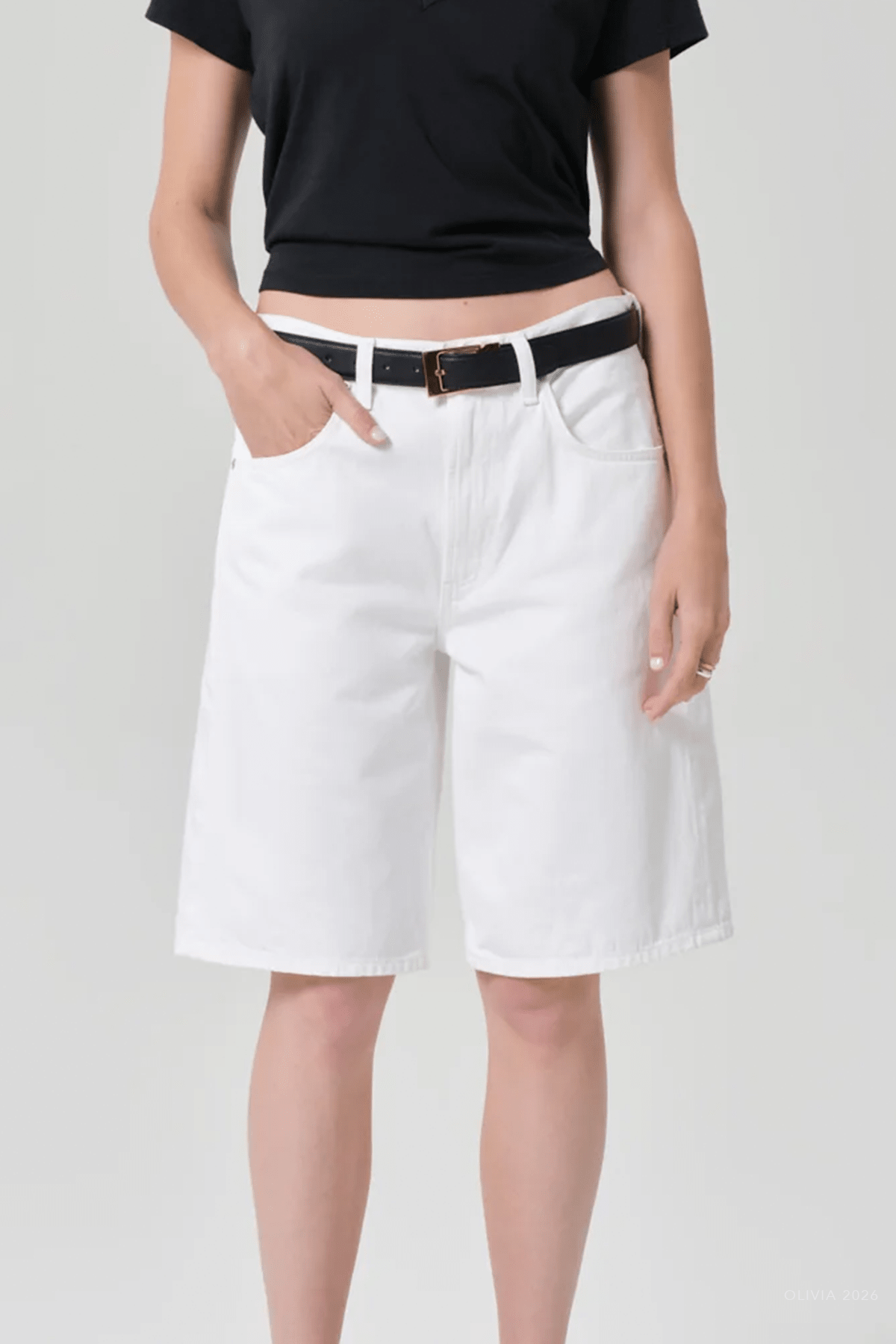 Court Short in Soft White - shop-olivia.com