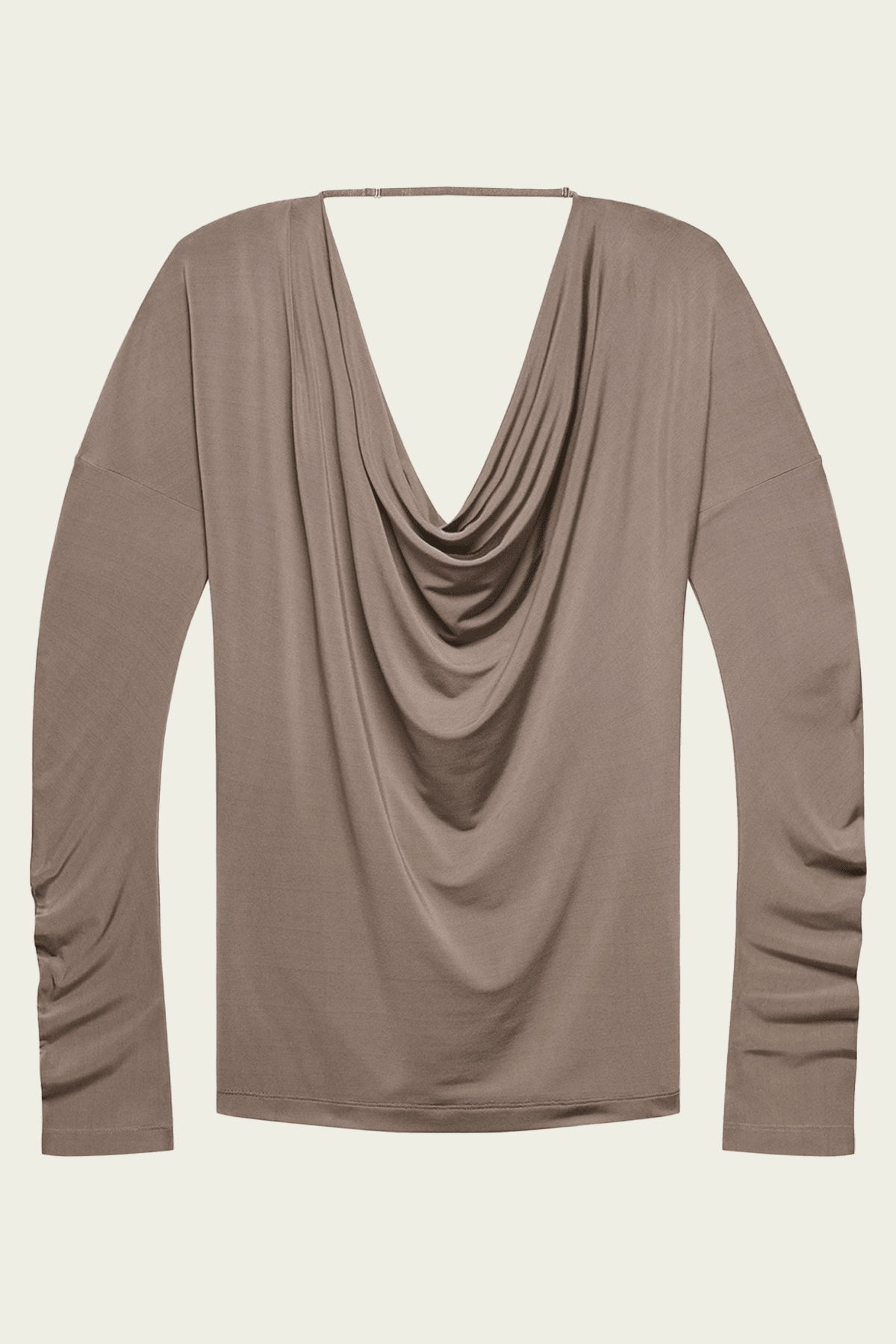 Cowl Long-Sleeve Top in Fallen Rock - shop-olivia.com