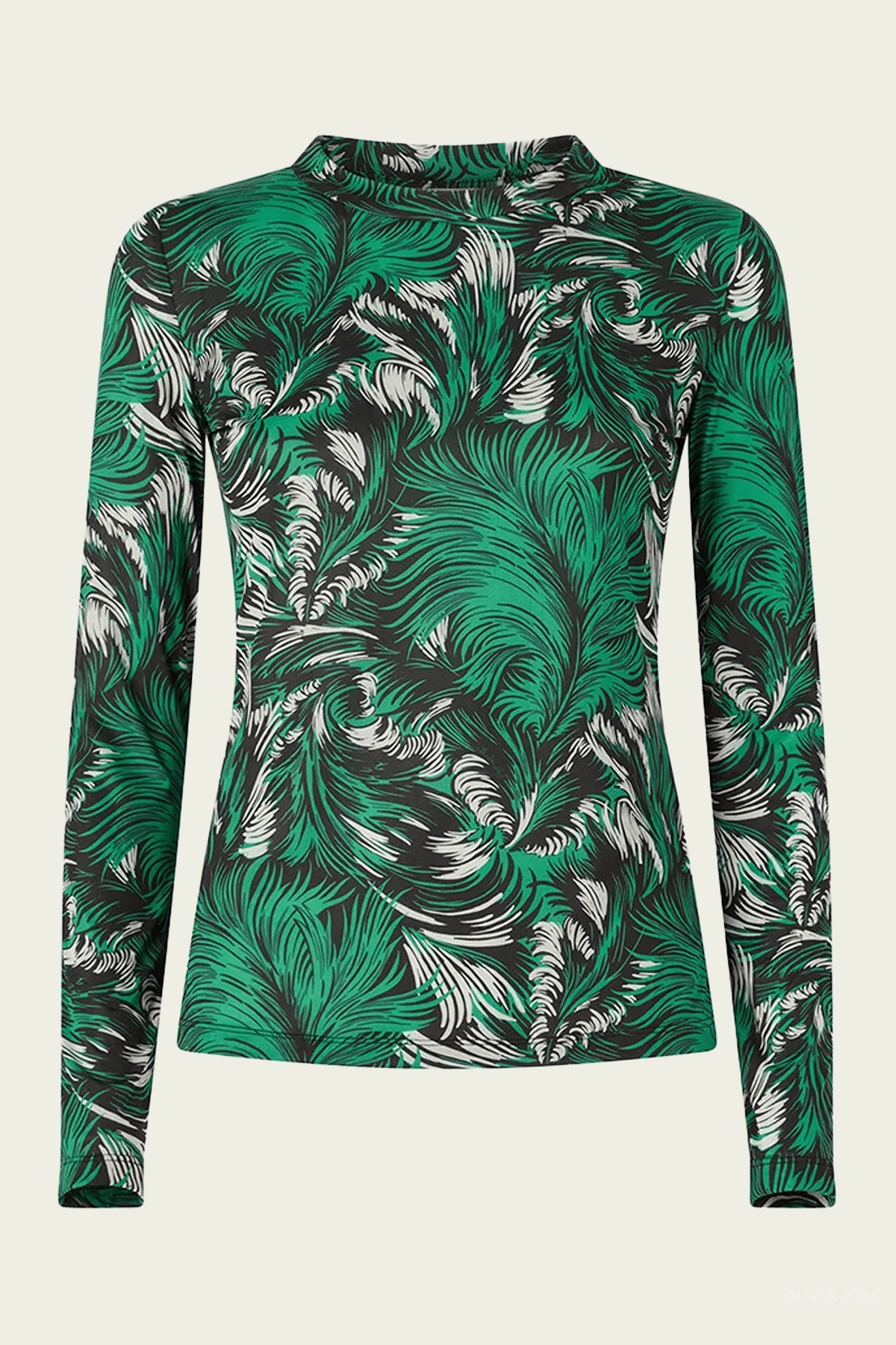 Crew Top in Quill Green - shop-olivia.com