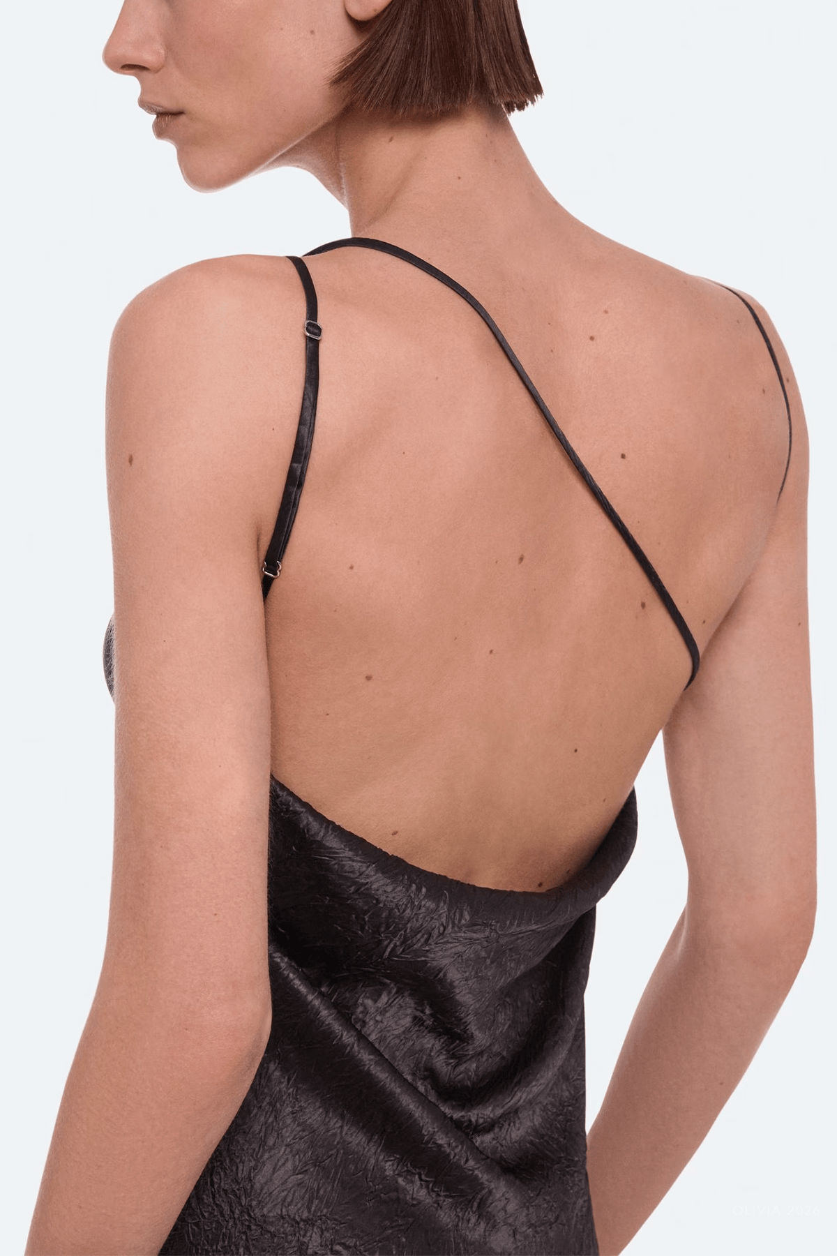 Crinkle Slip Dress in Truffle - shop-olivia.com