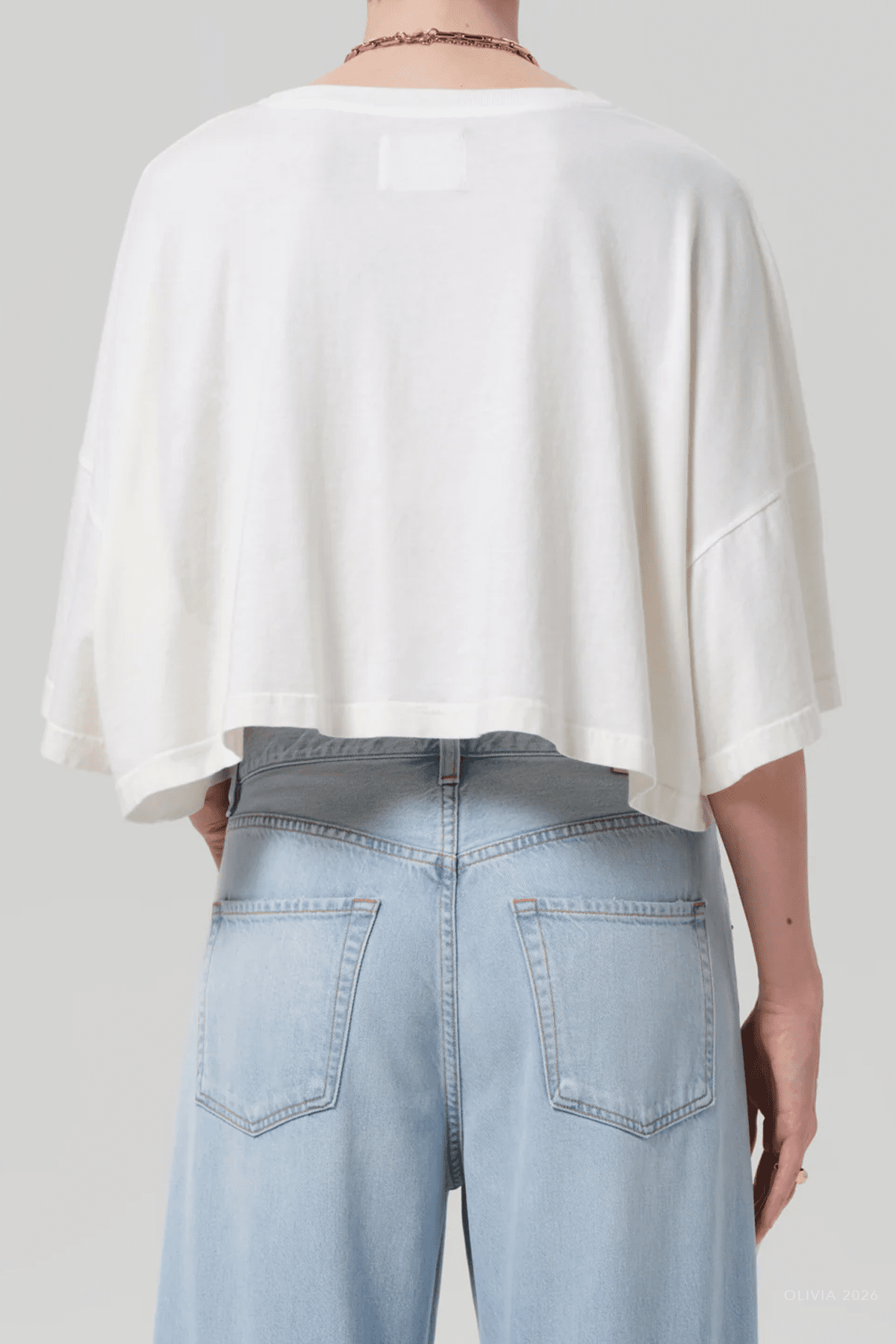 Crop Cape Tee in Pashmina - shop - olivia.com