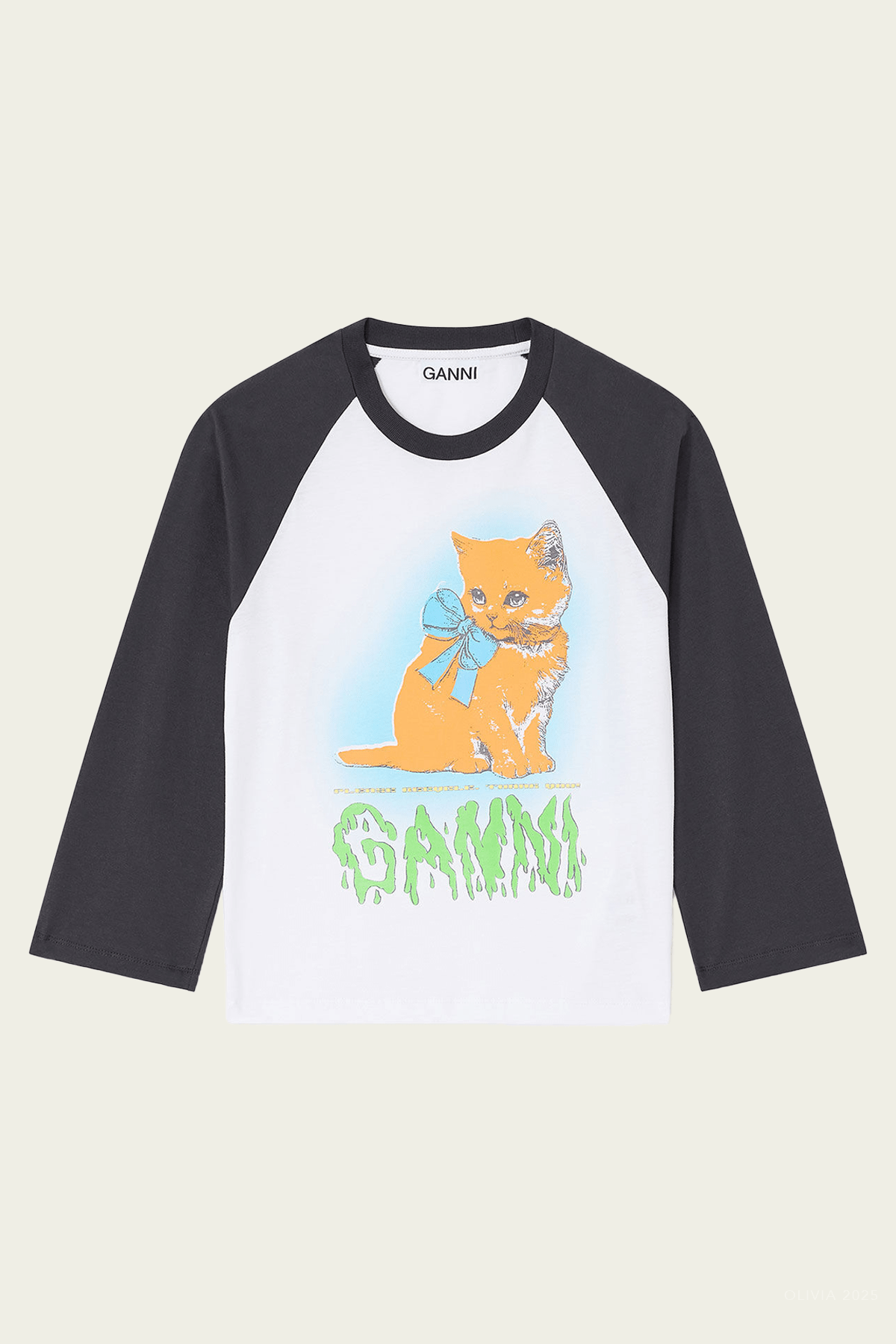 Cropped Kitty T-Shirt in Bright White - shop - olivia.com