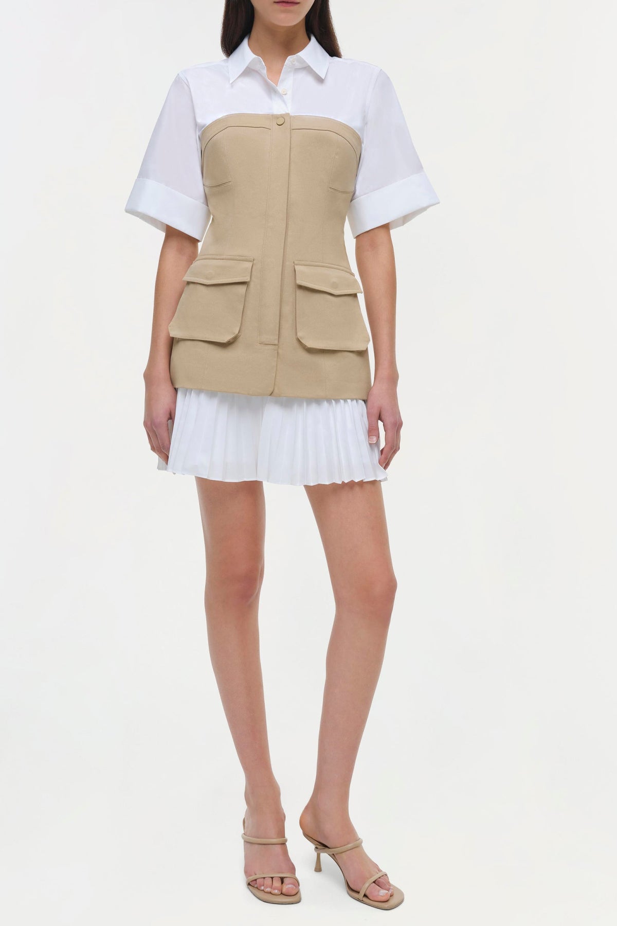 Crosby Mini Dress in Khaki Multi - shop - olivia.com