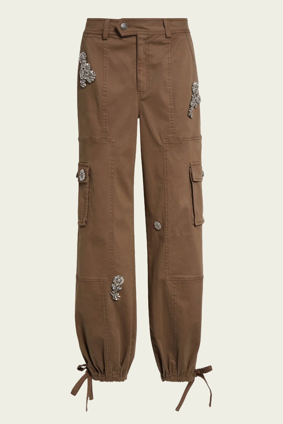 Crystal Chrysanthemum Zola Pant in Olive - shop - olivia.com