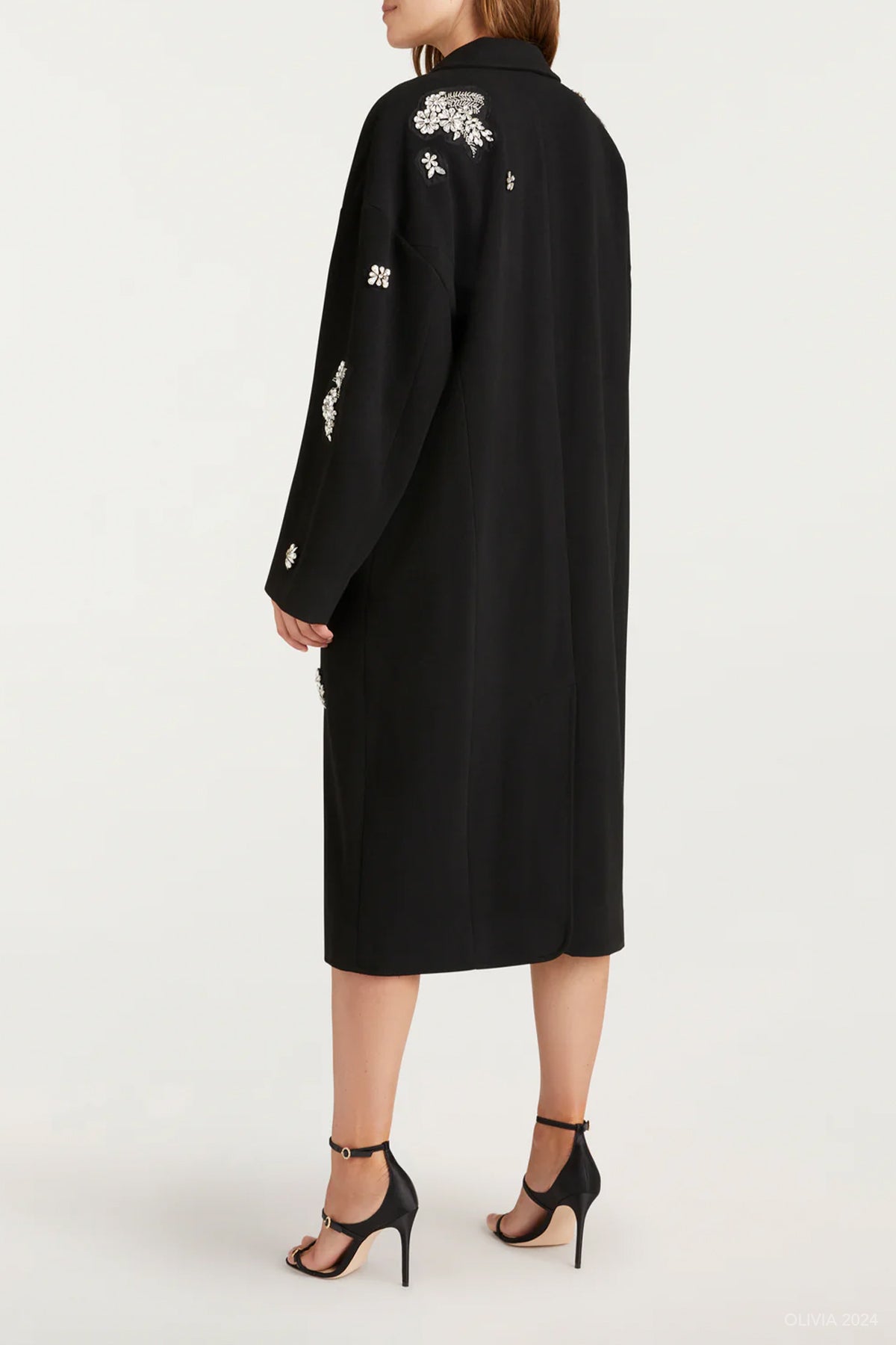 Crystal Ivy Gravis Coat in Black - shop - olivia.com