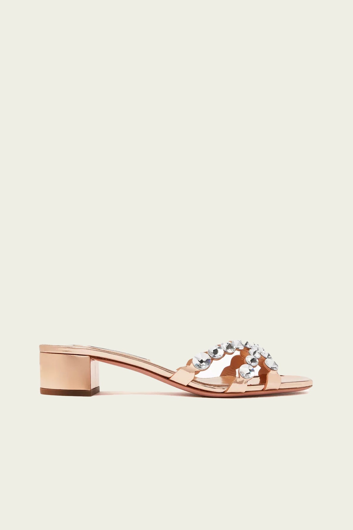 Crystal Mirage Mule 35 in Rose Gold - shop - olivia.com