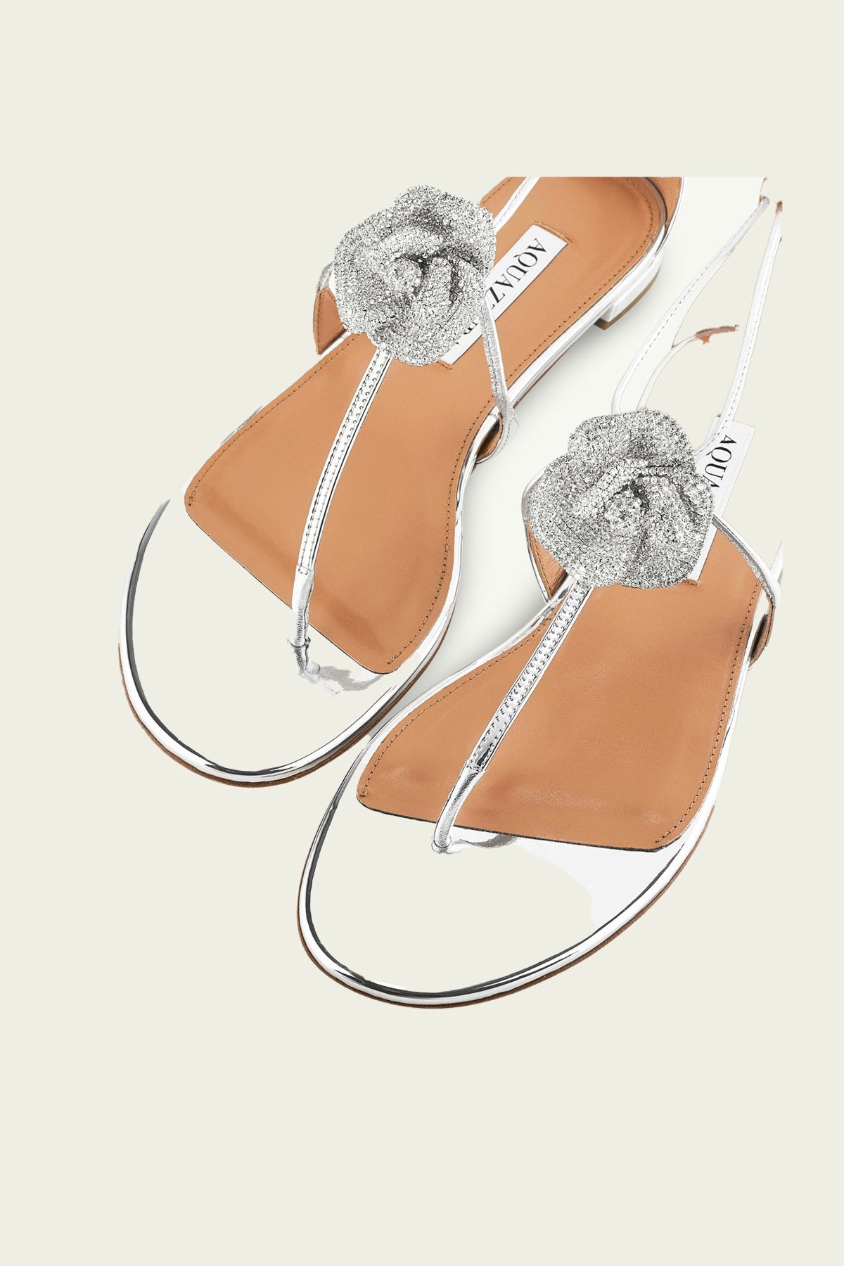 Crystal Orchid Sandal Flat in Silver - shop - olivia.com