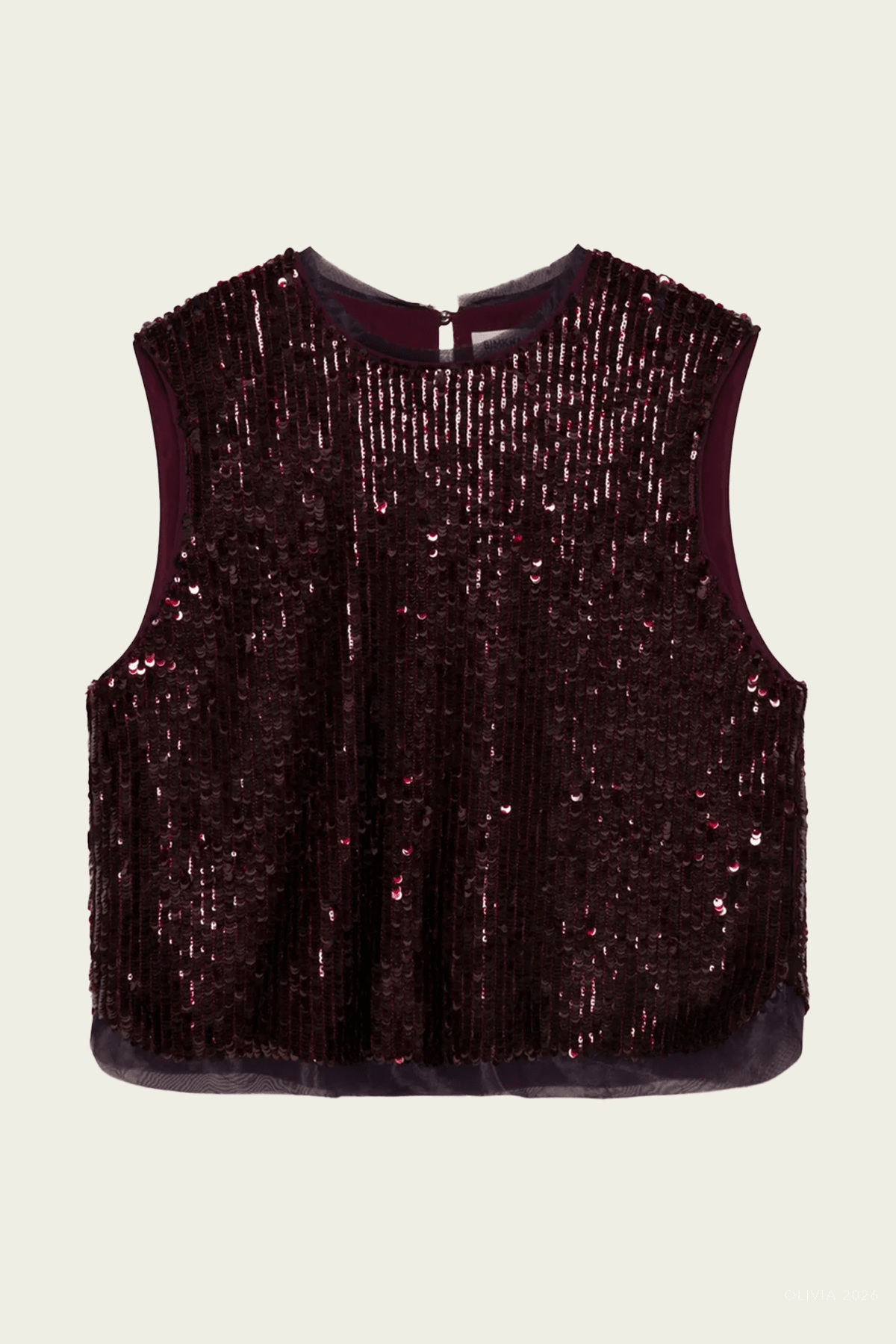 Cydia Embellished Top in Fig - shop-olivia.com