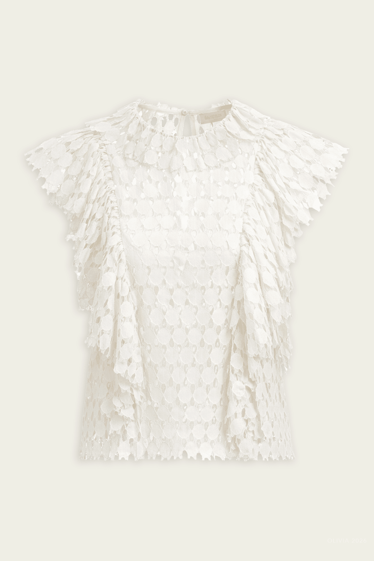 Daevy Lace Top in Chalk - shop - olivia.com