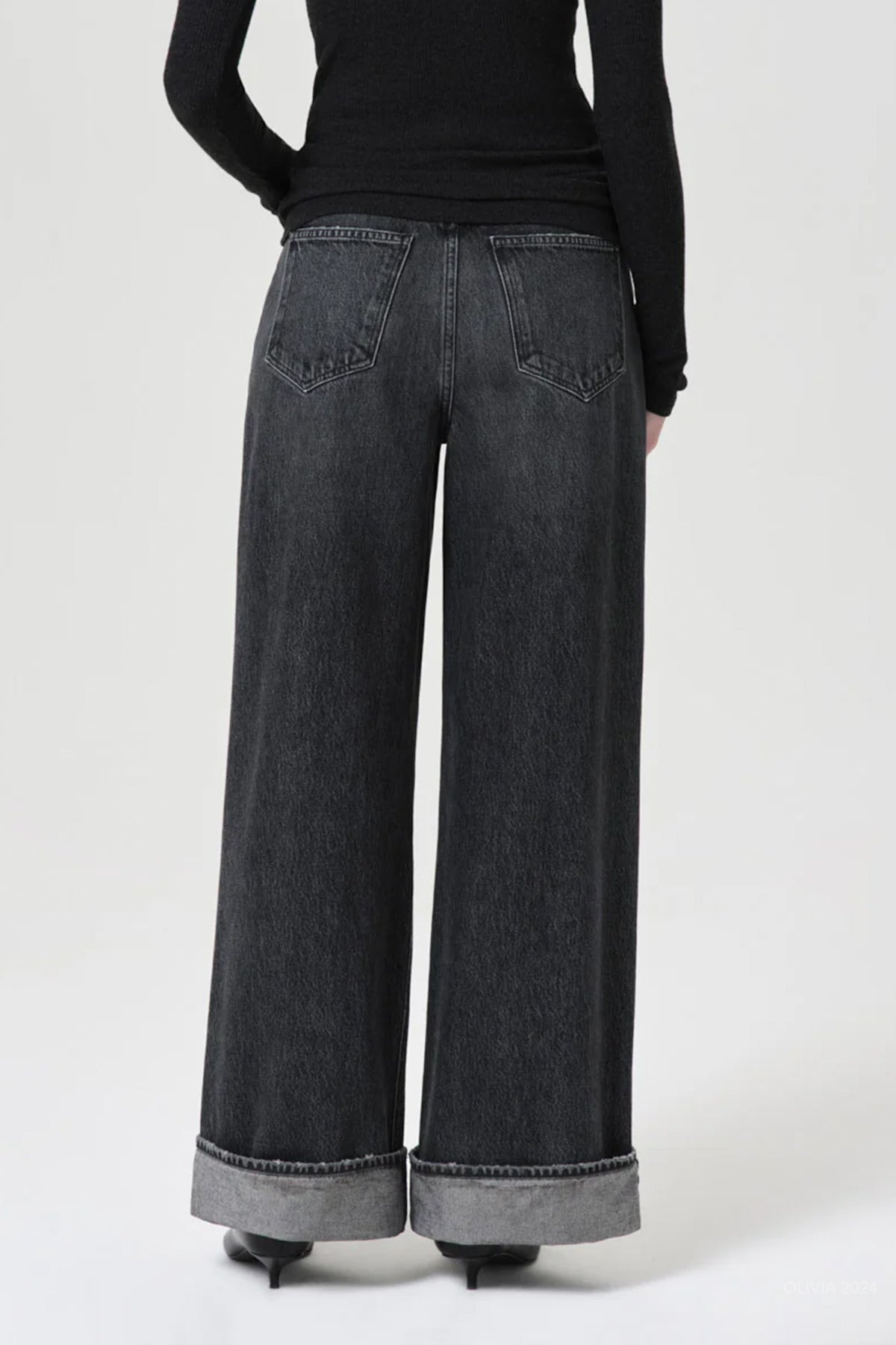 Dame High - Rise Wide Leg Jean in Ditch - shop - olivia.com