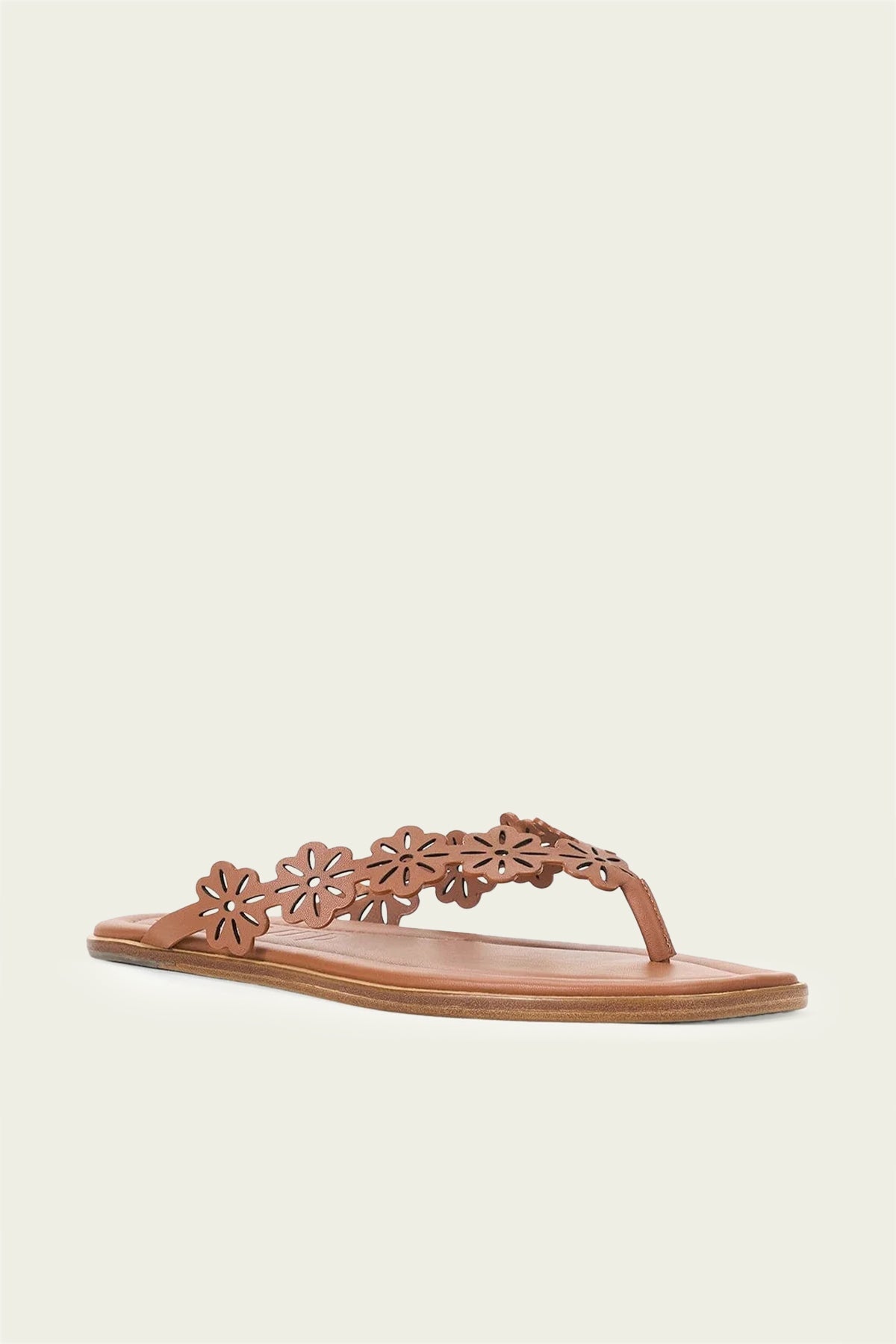 Dante Floral Thong Slide in Tan - shop - olivia.com