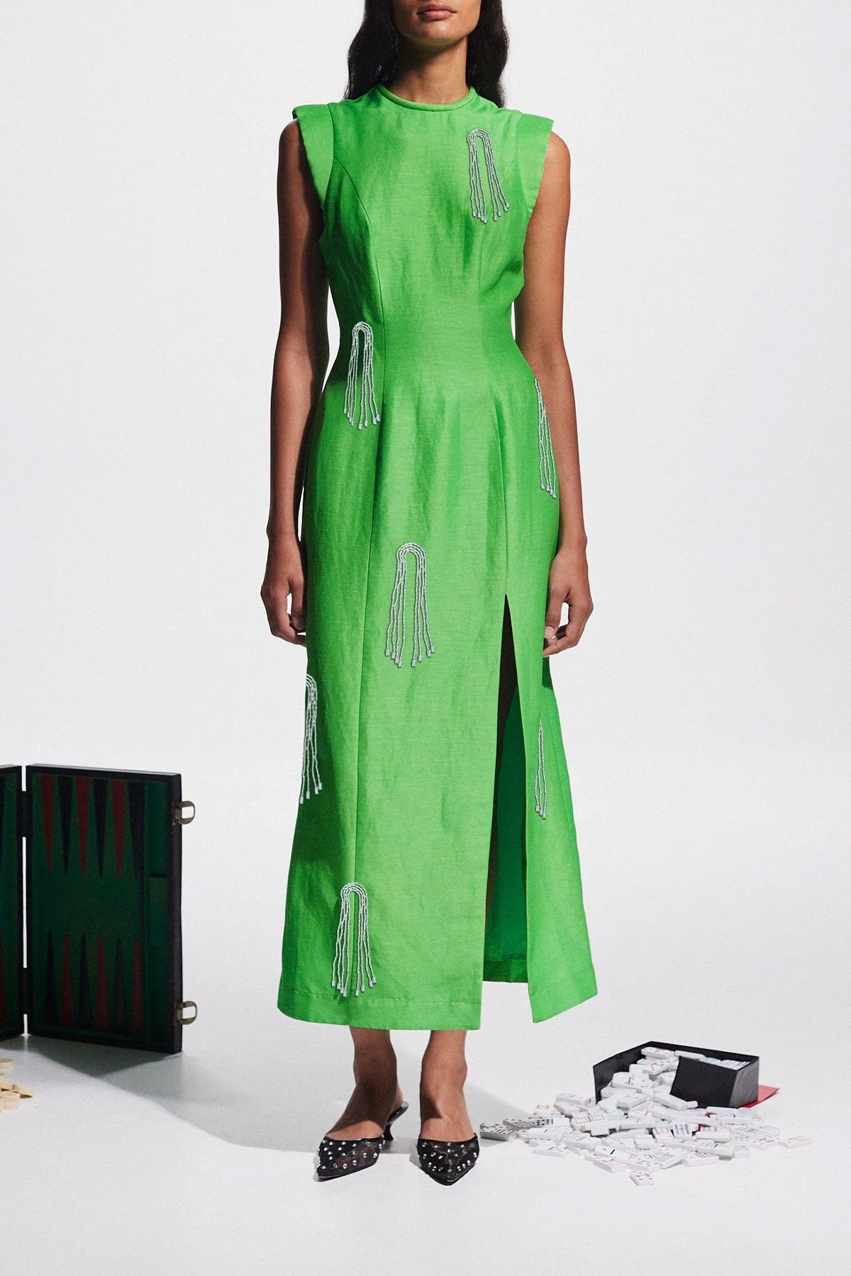 Dazzle Midi Dress in Green - shop - olivia.com