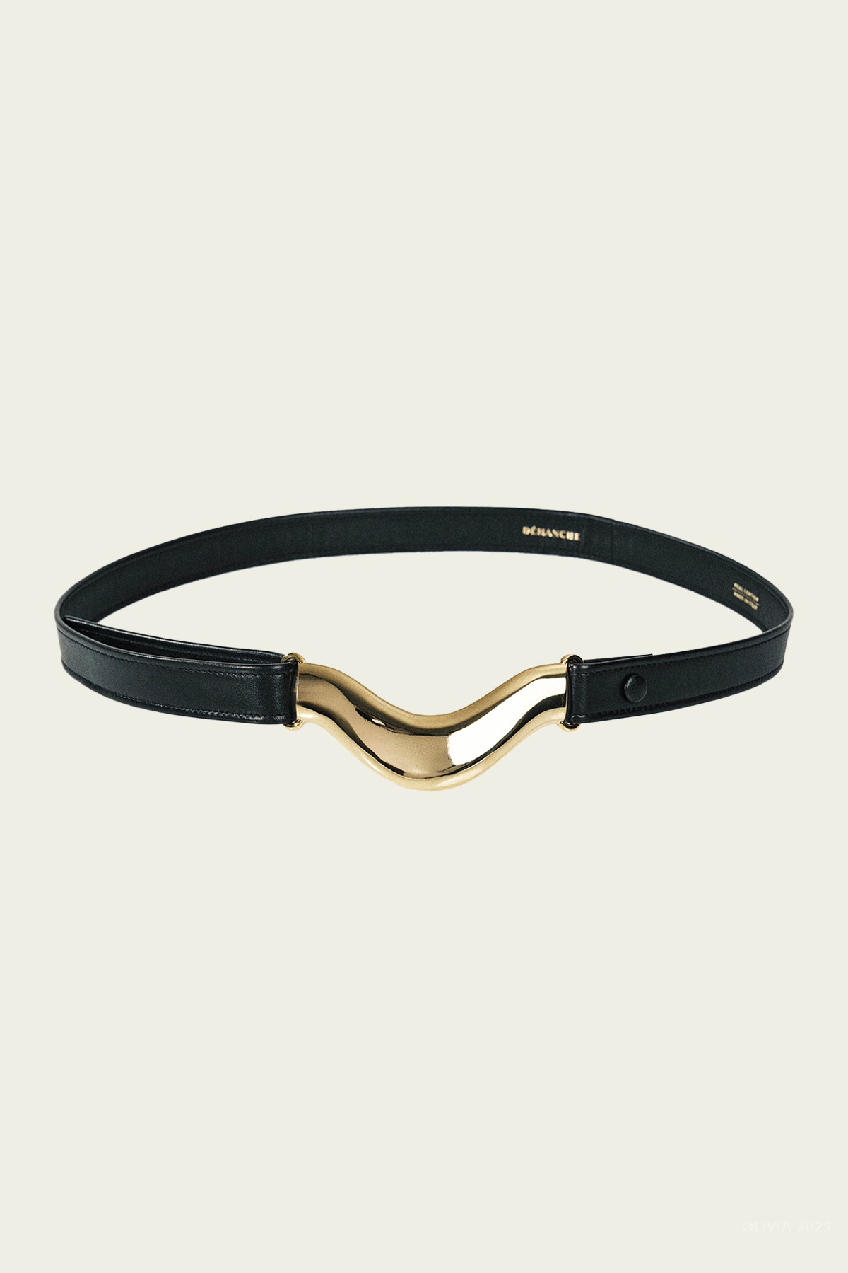 Brancusi Belt in Black Gold