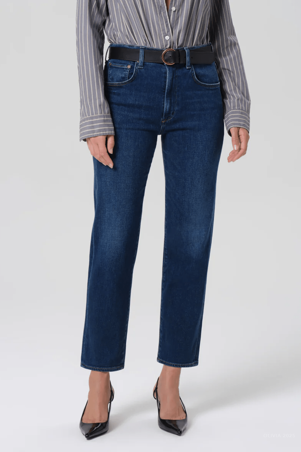 Delfina High Rise Straight in Pierre - shop - olivia.com