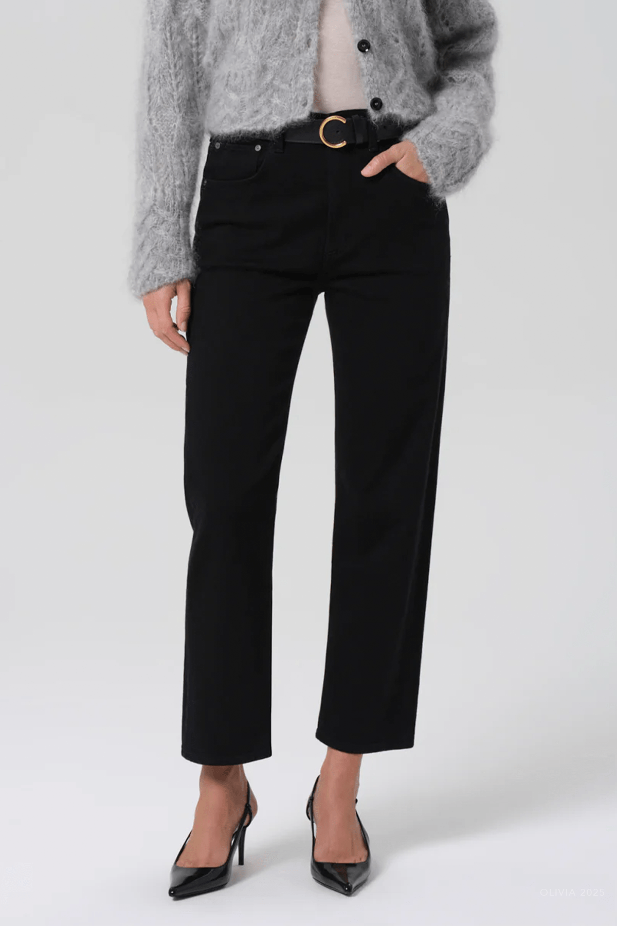Delfina High Rise Straight in Starless - shop - olivia.com