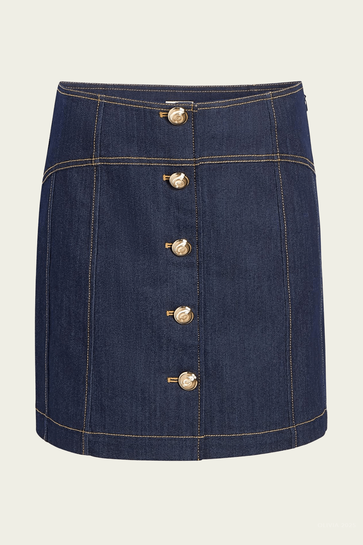 Denim Claudia Skirt in Indigo - shop - olivia.com