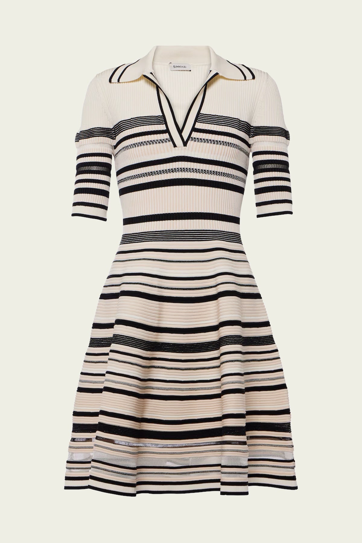 Dessie Mini Dress in Black Stripe - shop - olivia.com