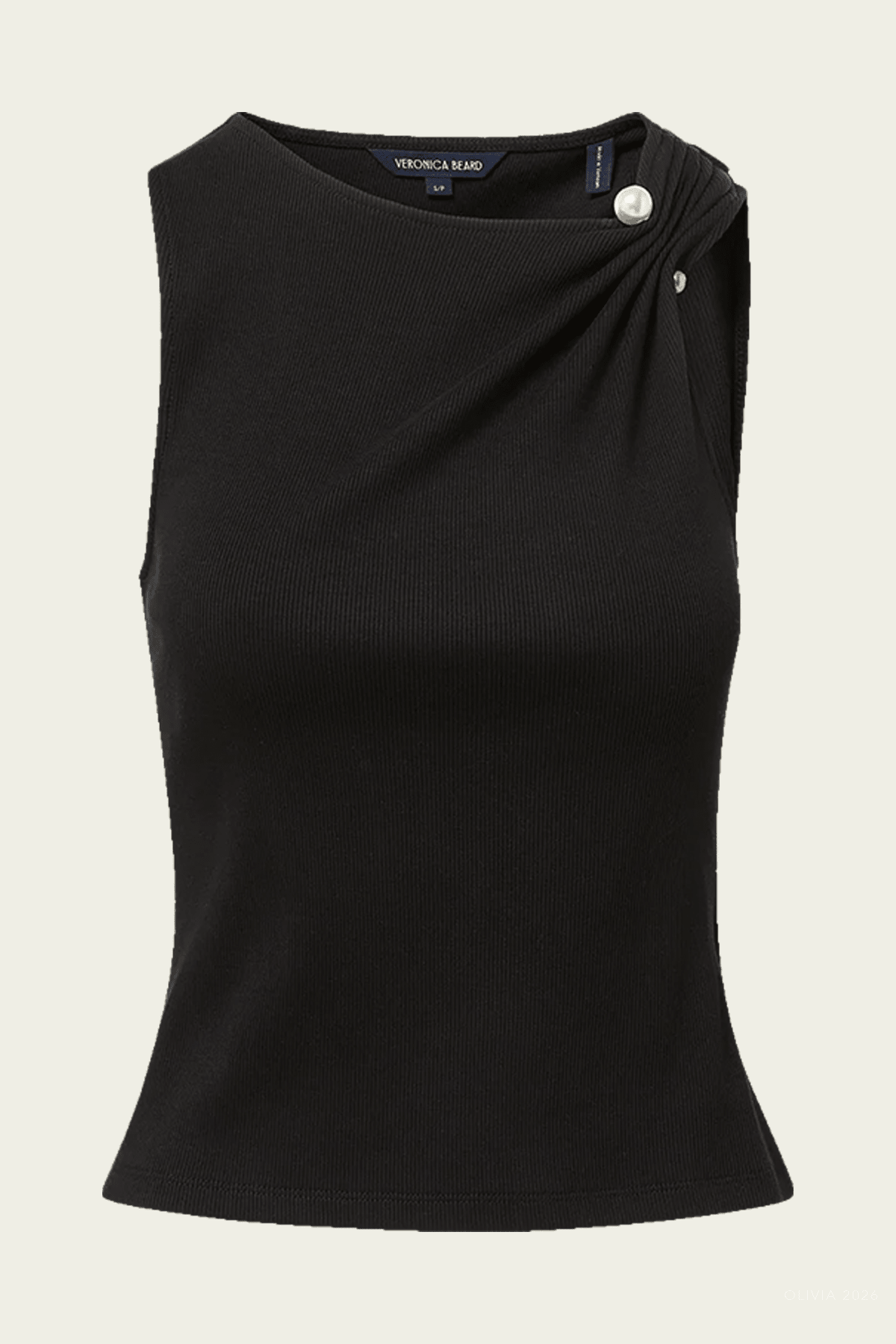 Deylin Brooch Tank Top in Black - shop-olivia.com