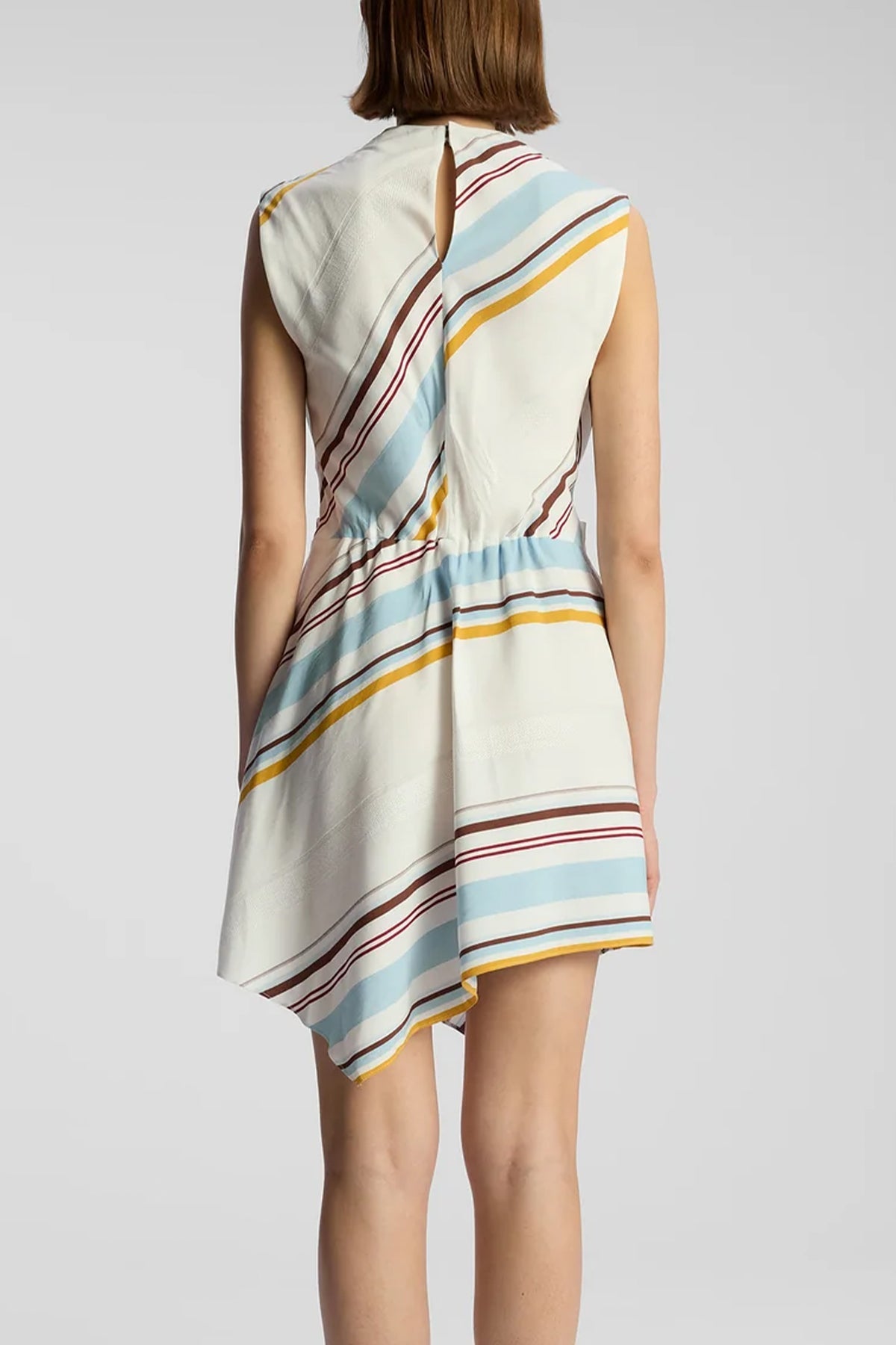 Dion Striped Mini Dress in White Stripe - shop - olivia.com