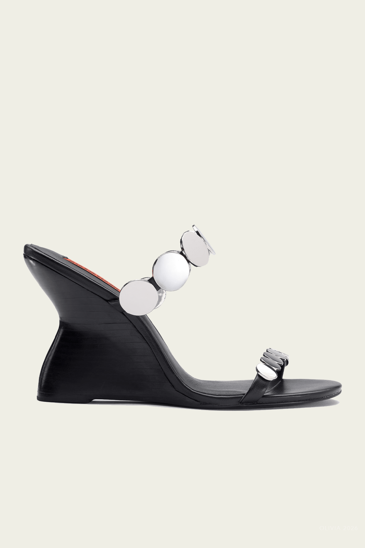Disco Wedge in Black Silver - shop-olivia.com