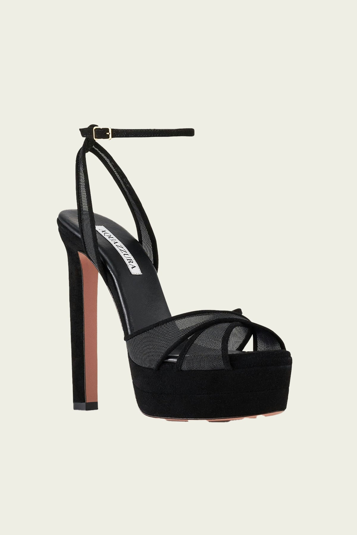 Divine Mesh Sandal Plateau 130 in Black - shop - olivia.com