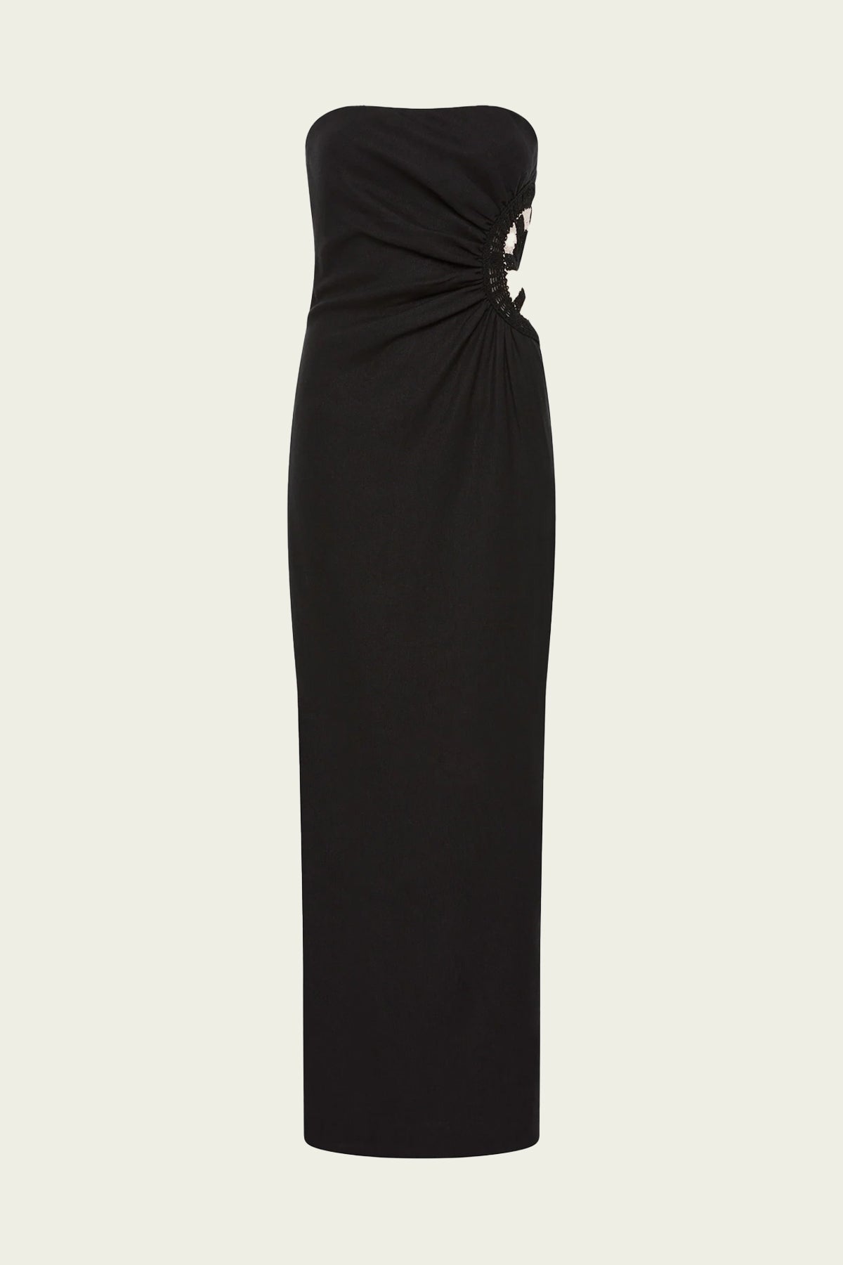 Dorian Strapless Midi Dress in Black - shop - olivia.com