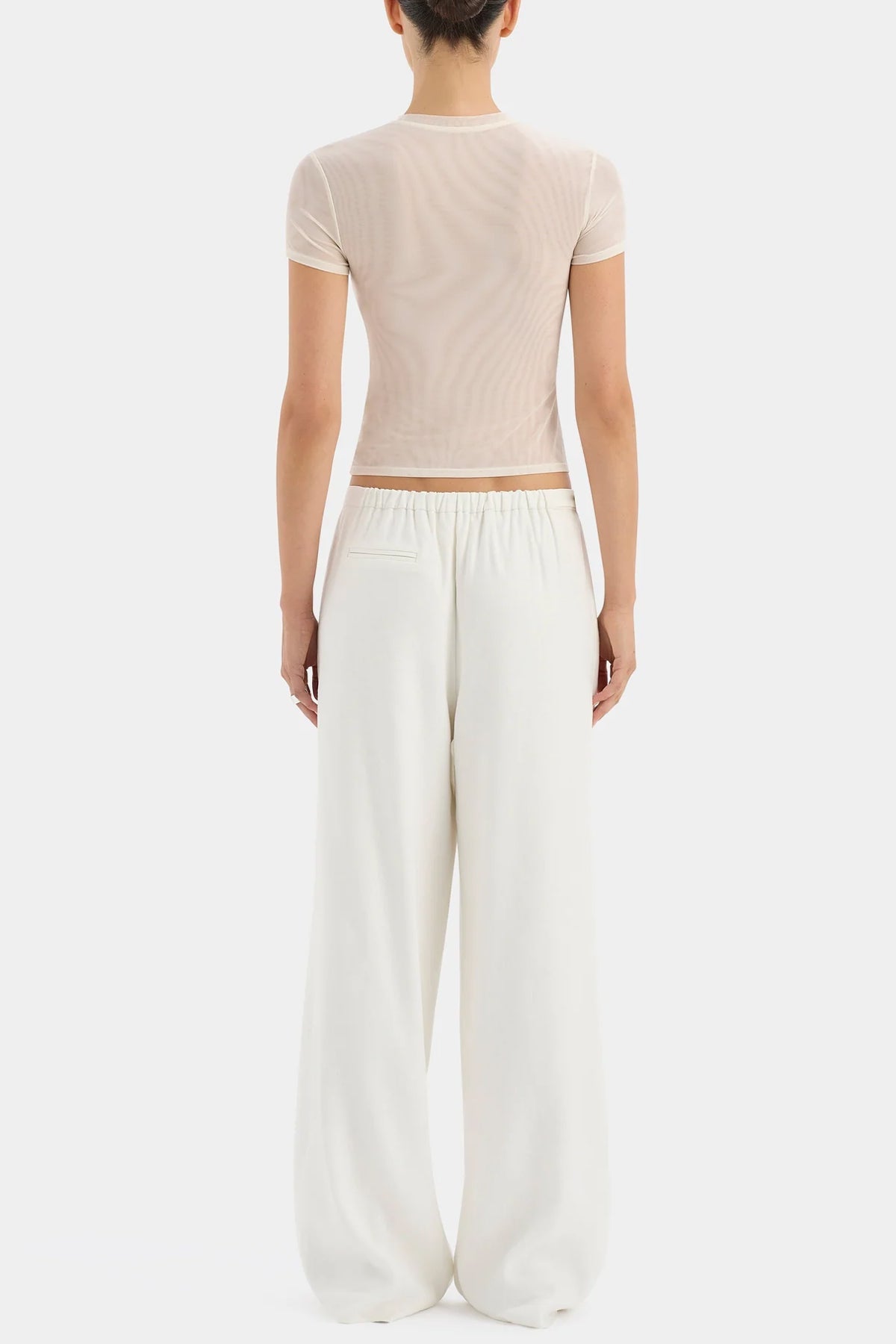 Dorian Wide Leg Pant in Ivory - shop - olivia.com