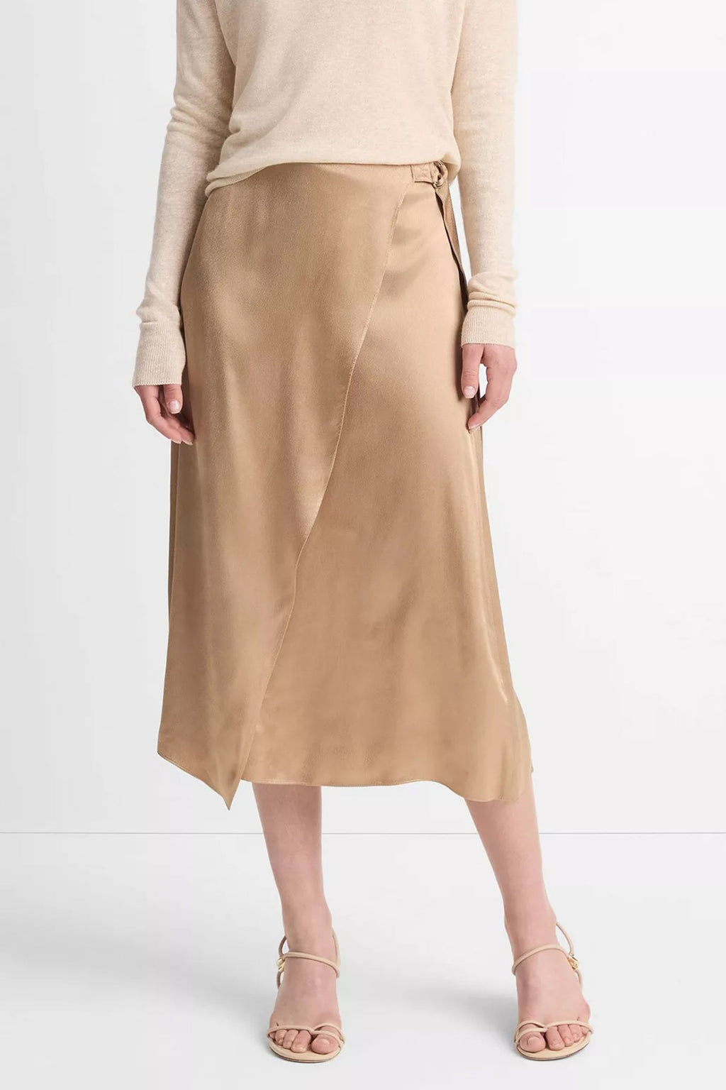 Draped D Ring Wrap Skirt Rye