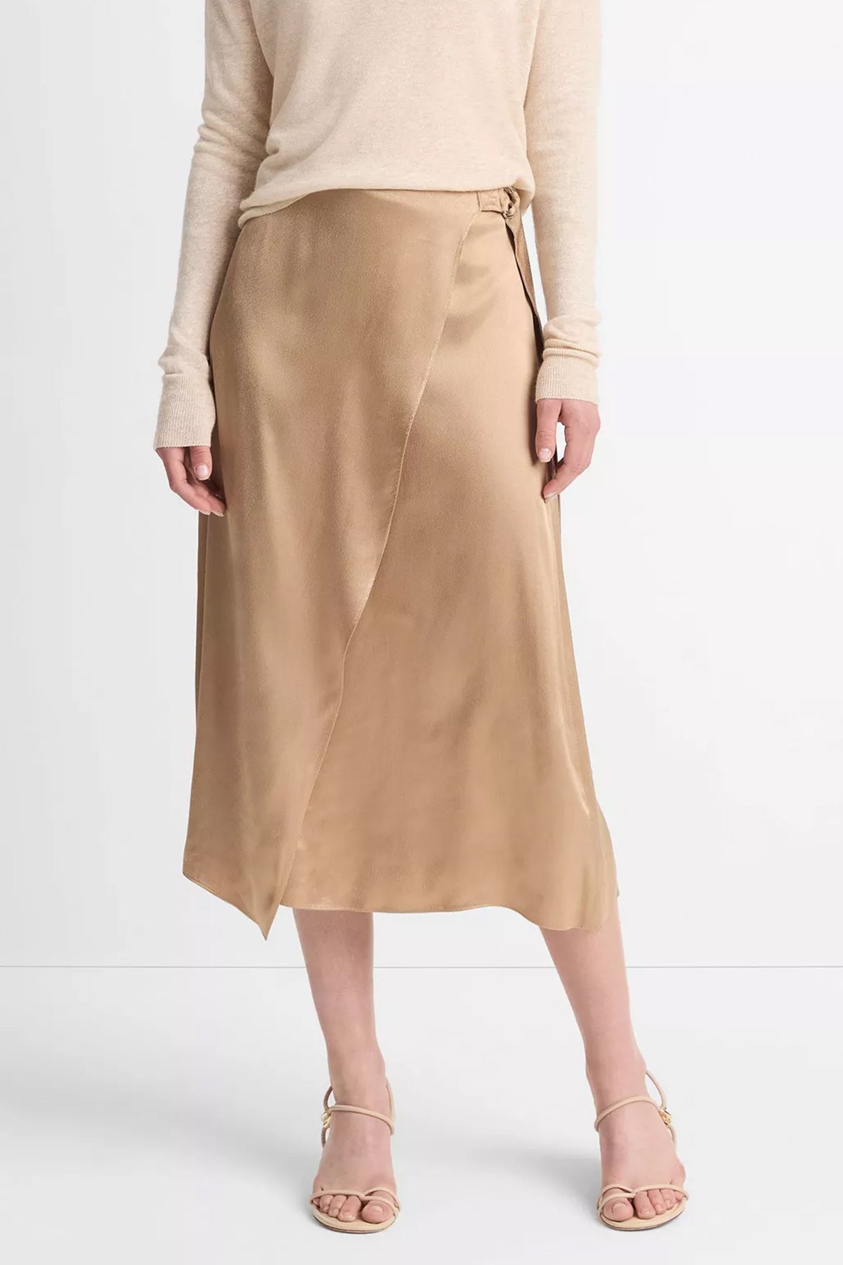 Draped D - Ring Wrap Skirt in Rye - shop - olivia.com