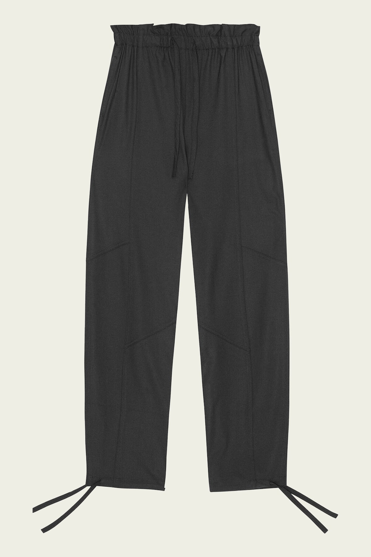 Drapey Melange Elasticated Waist Pants in Black - shop - olivia.com