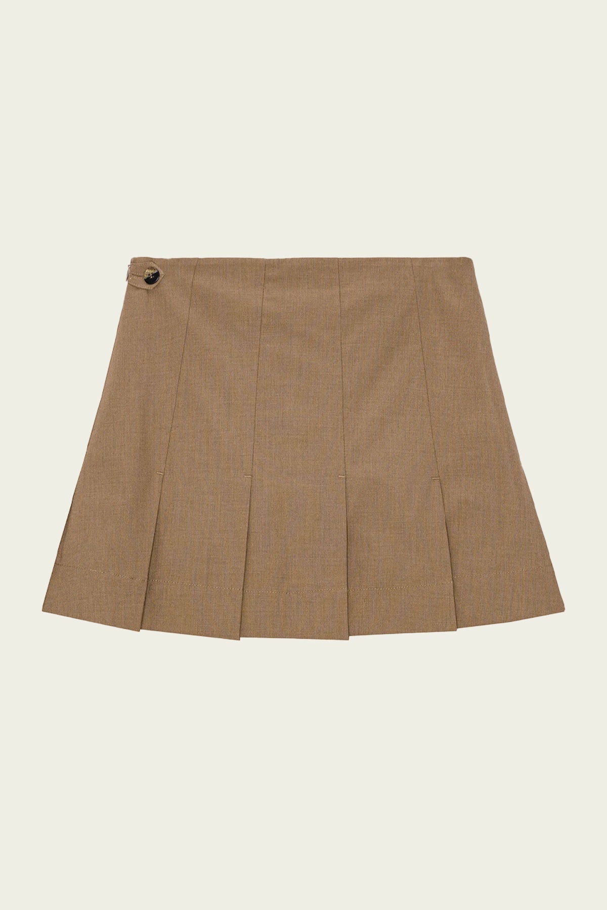 Drapey Melange Mini Skirt in Tiger's Eye - shop - olivia.com