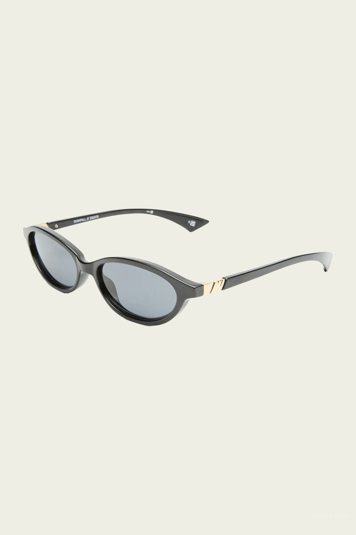 Duskfall Oval Sunglasses in Black - shop-olivia.com