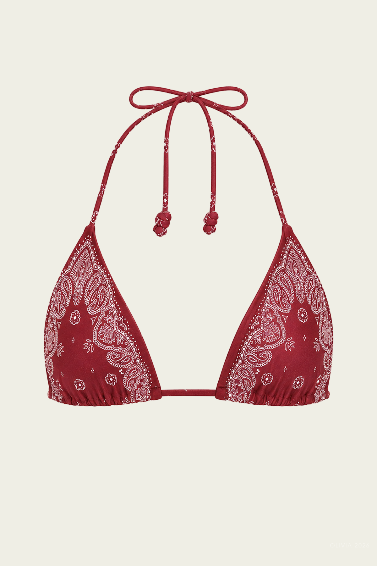Elis Bikini Top in Merlot