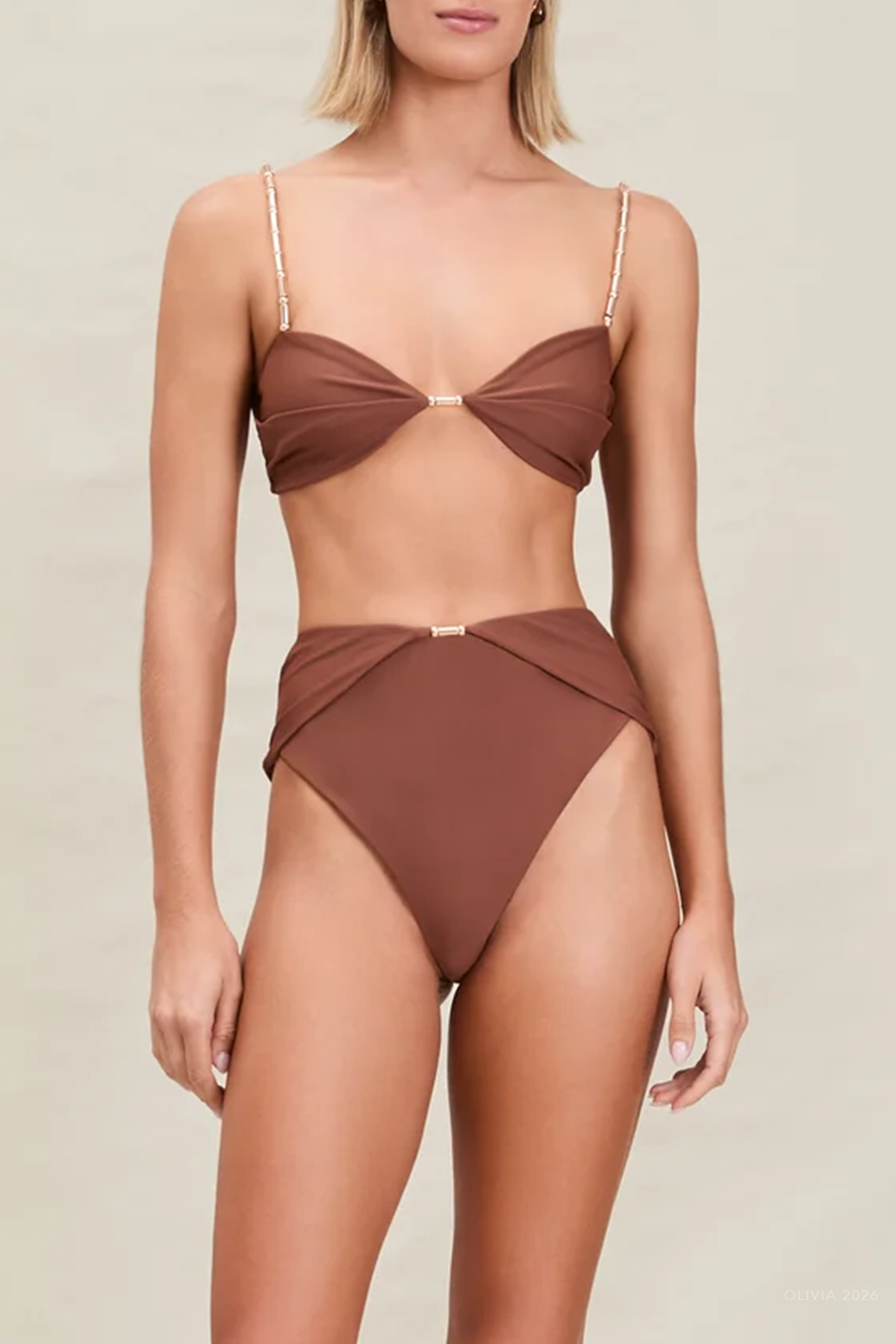 Emmie Bikini Top in Umber