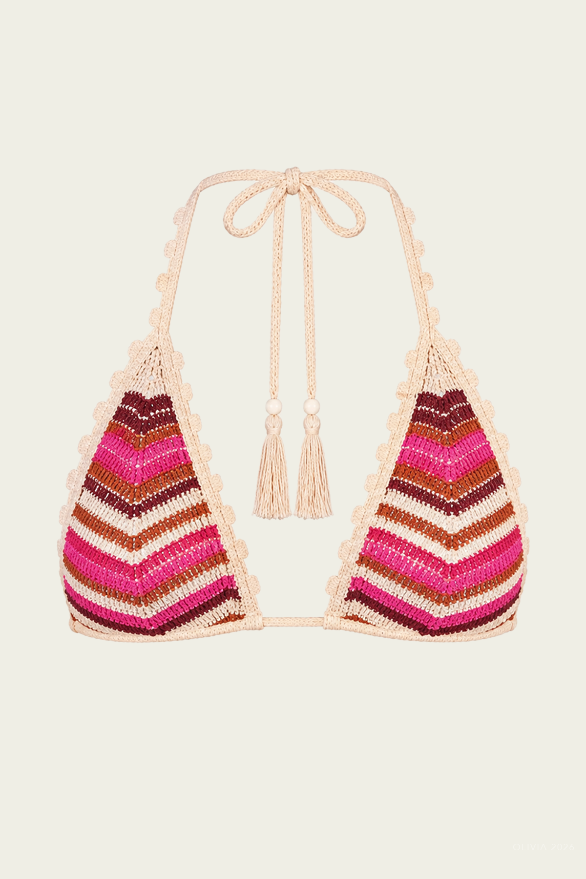 Aida Bikini Top in Berry