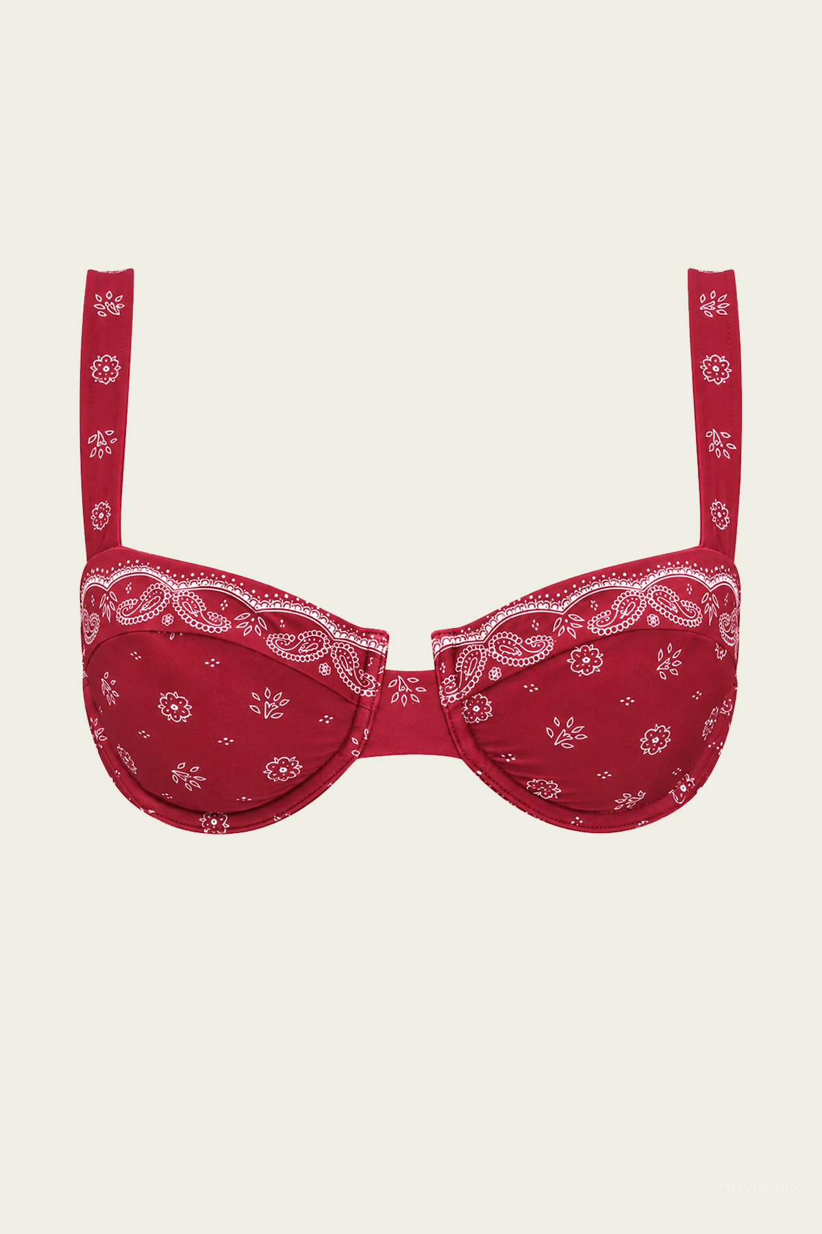 Lara Bikini Top in Merlot