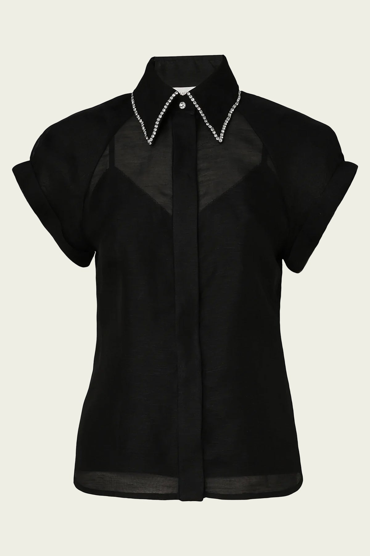 Eden Fitted Blouse in Black - shop - olivia.com