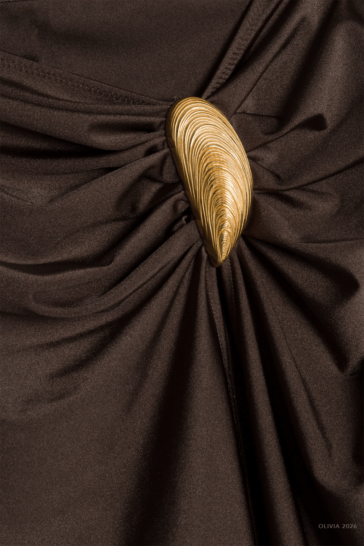 Eiana Shell Midi Skirt in Chocolate - shop - olivia.com