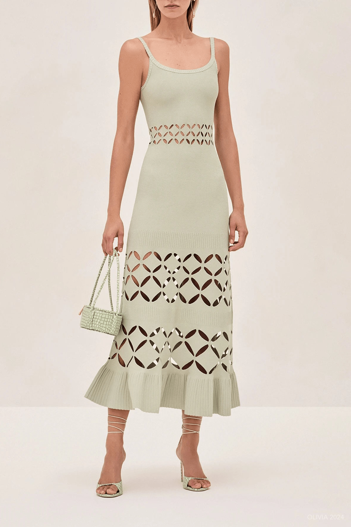 Elayne Dress in Sage - shop - olivia.com