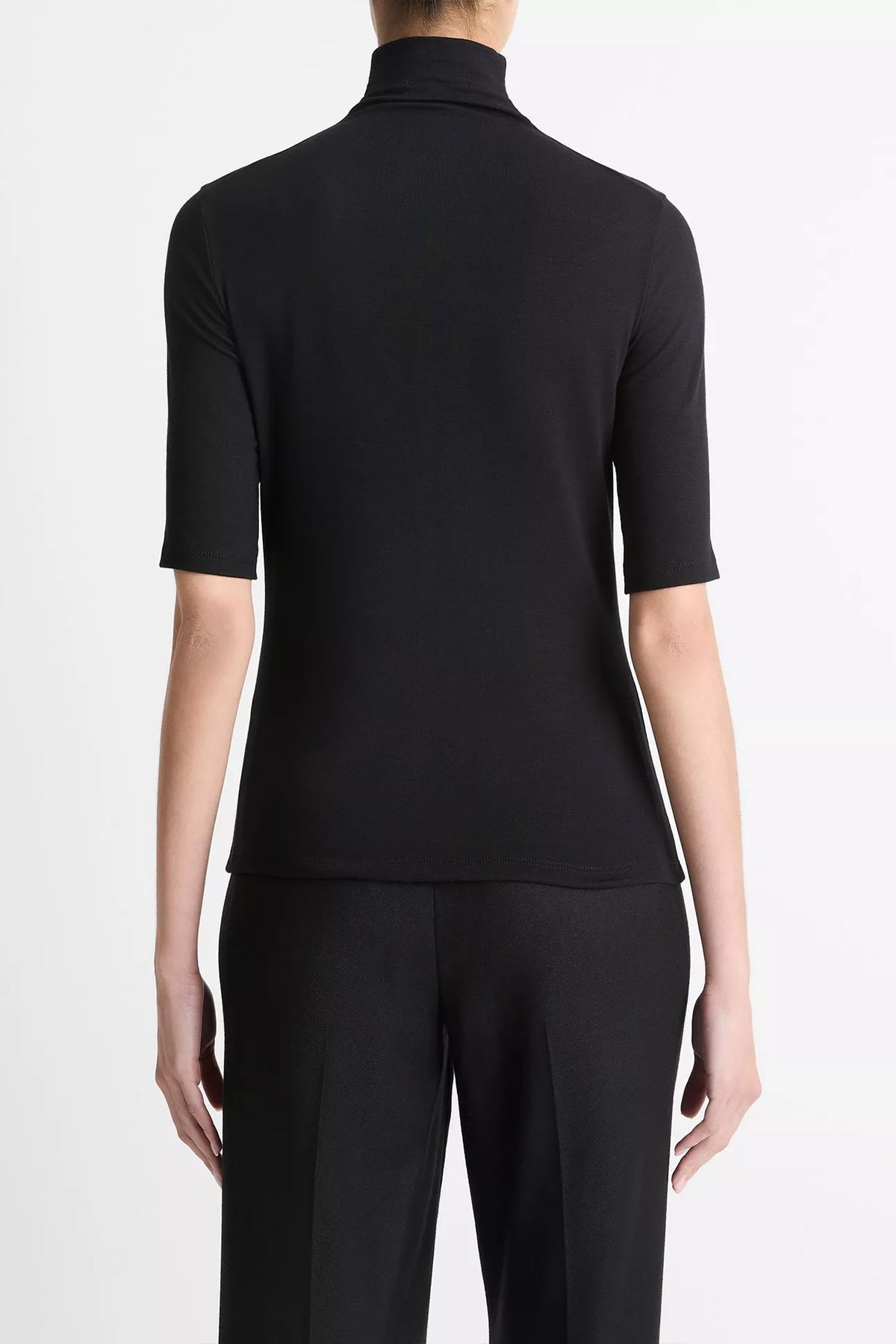 Elbow - Sleeve Turtleneck in Black - shop - olivia.com