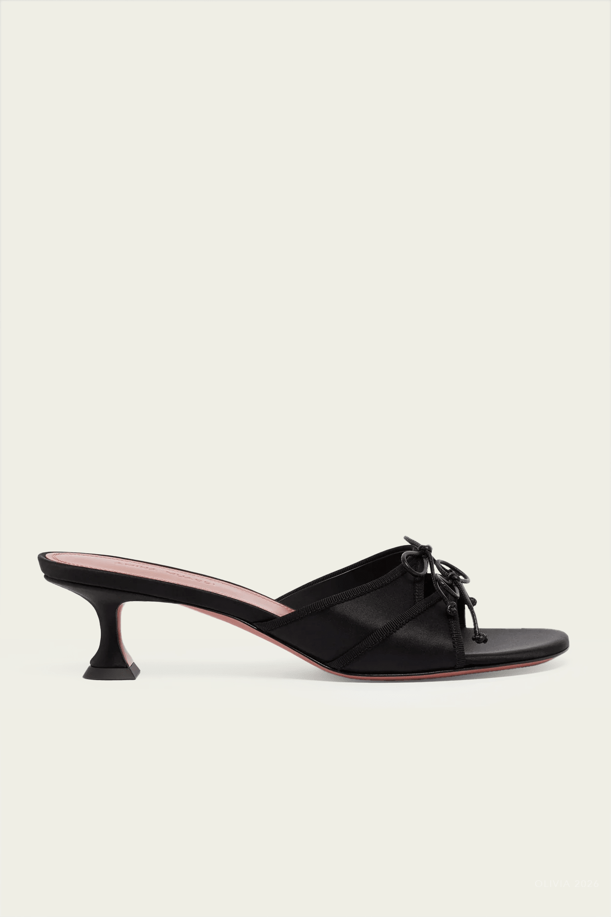 Eleonora Slipper 45 in Black Satin - shop - olivia.com