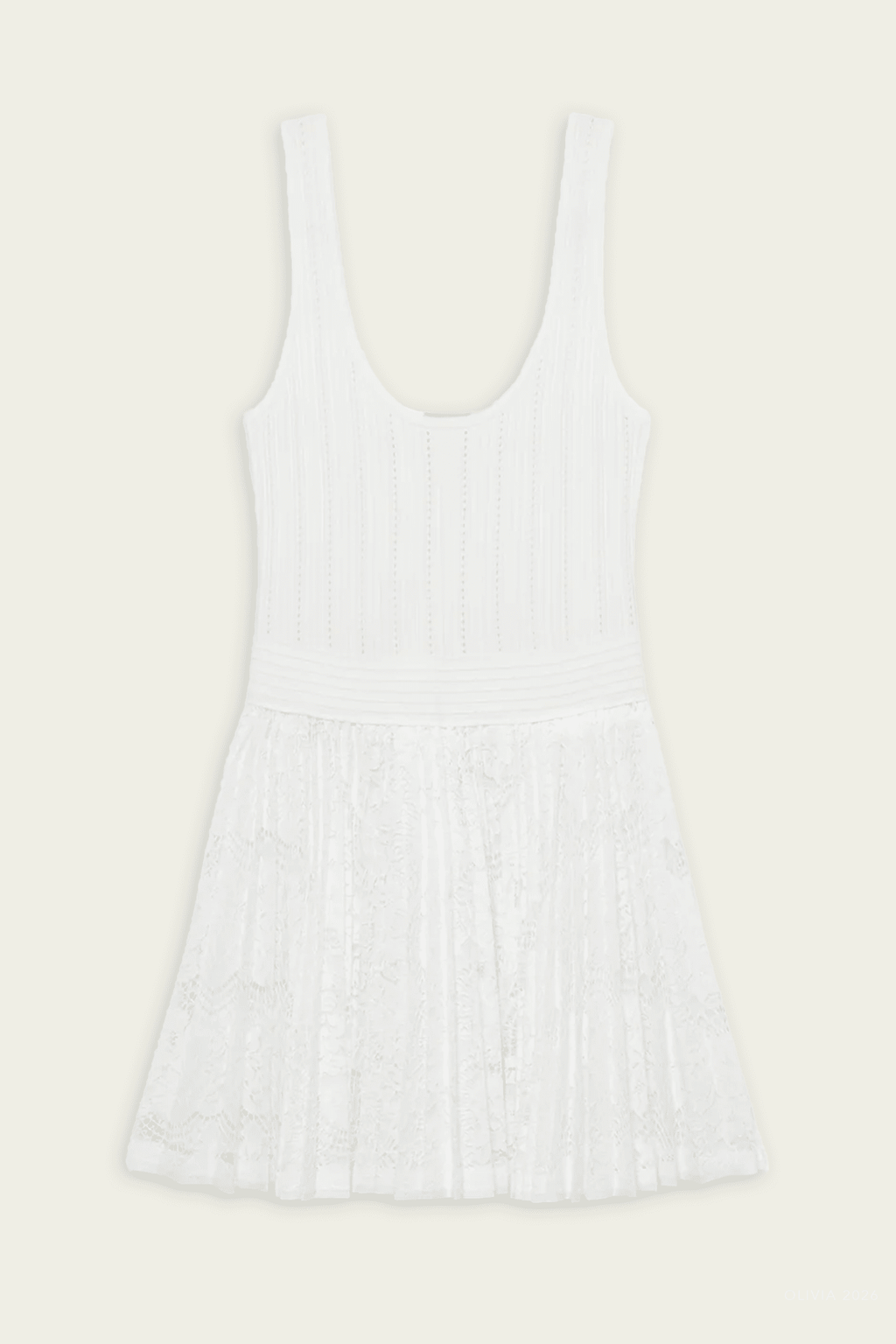 lace knit mini dress Dainty Lace Knit Mini Dress