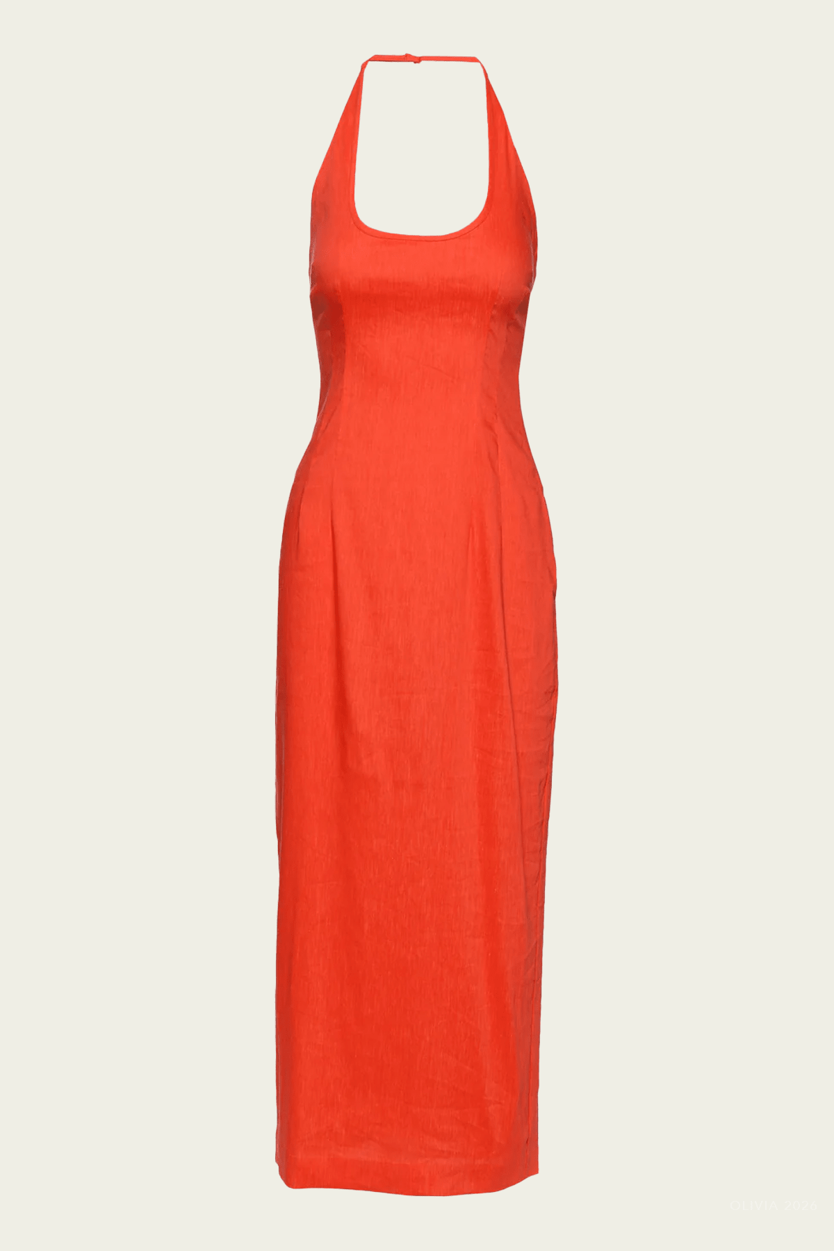 Eloide Halter Midi Dress in Poppy - shop - olivia.com