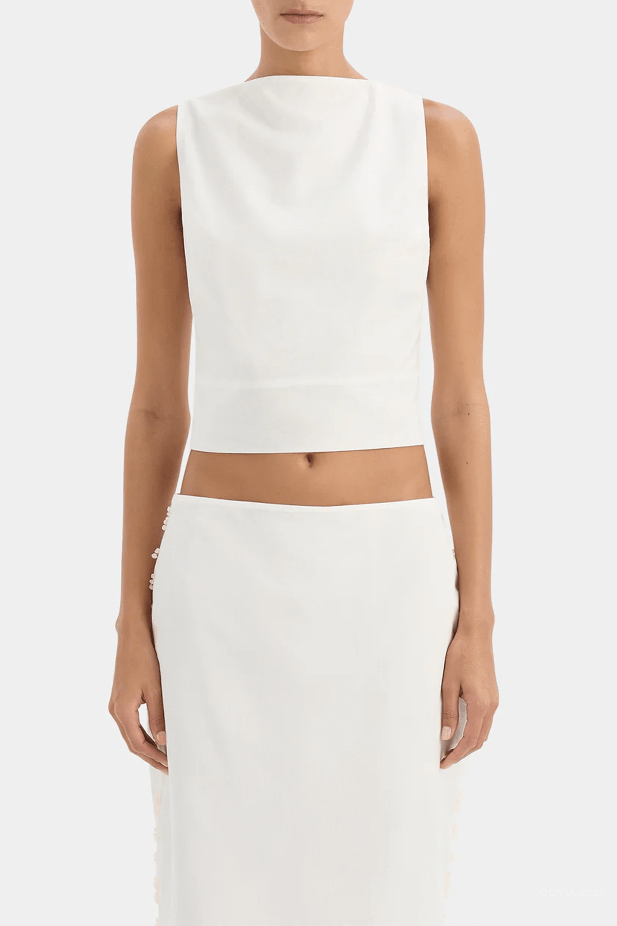 Elysee Open - Back Top in Natural - shop - olivia.com