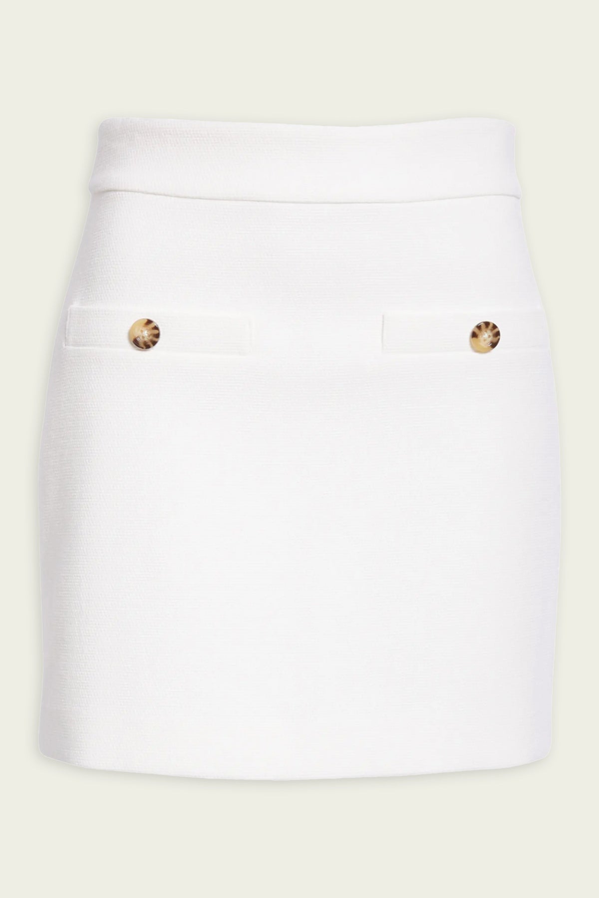 Emar Mini Skirt in Off-White - shop-olivia.com