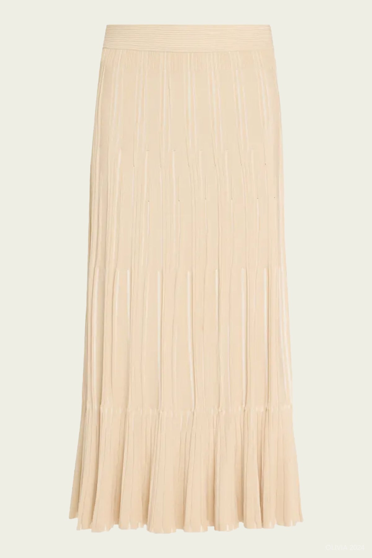 Emerie Midi Skirt in Sand Multi - shop - olivia.com