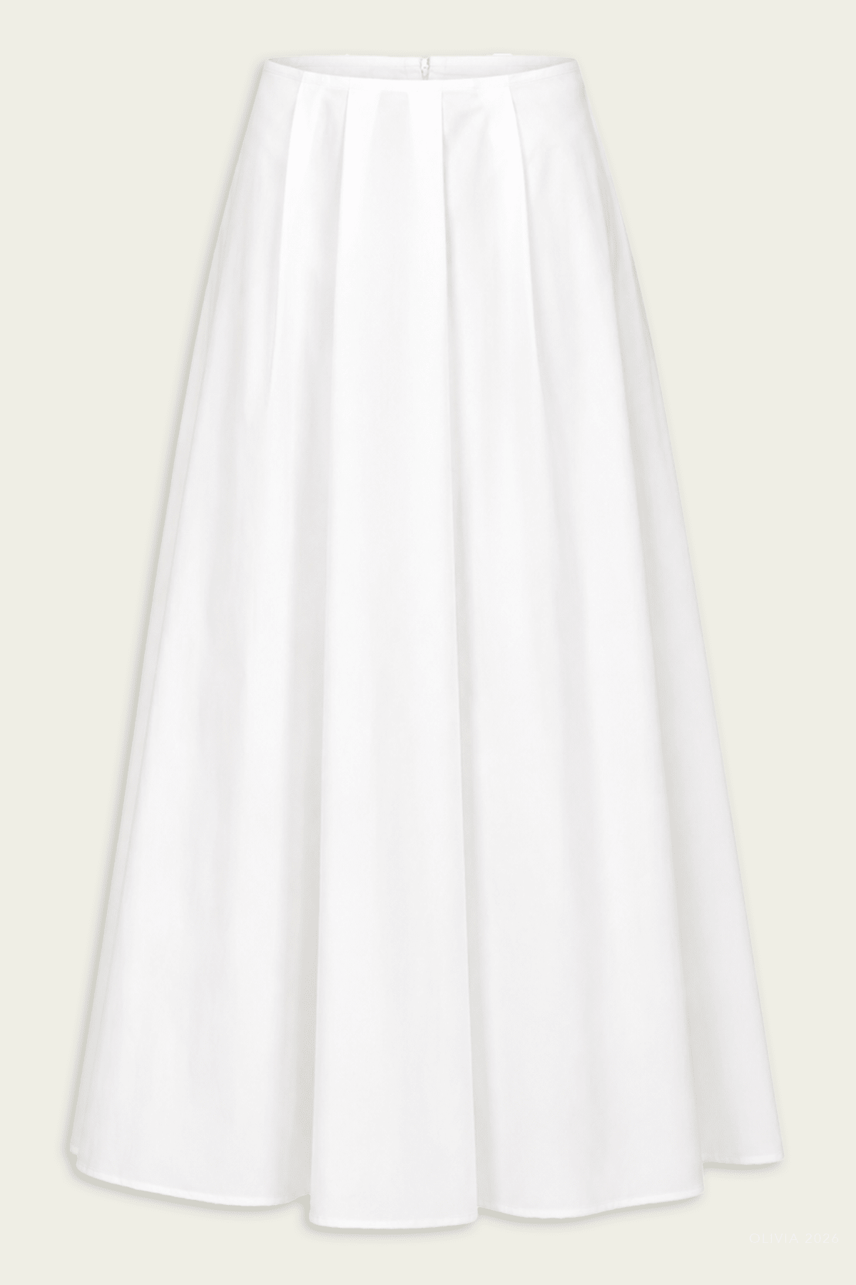 Emi Poplin Skirt in Optic White - shop - olivia.com